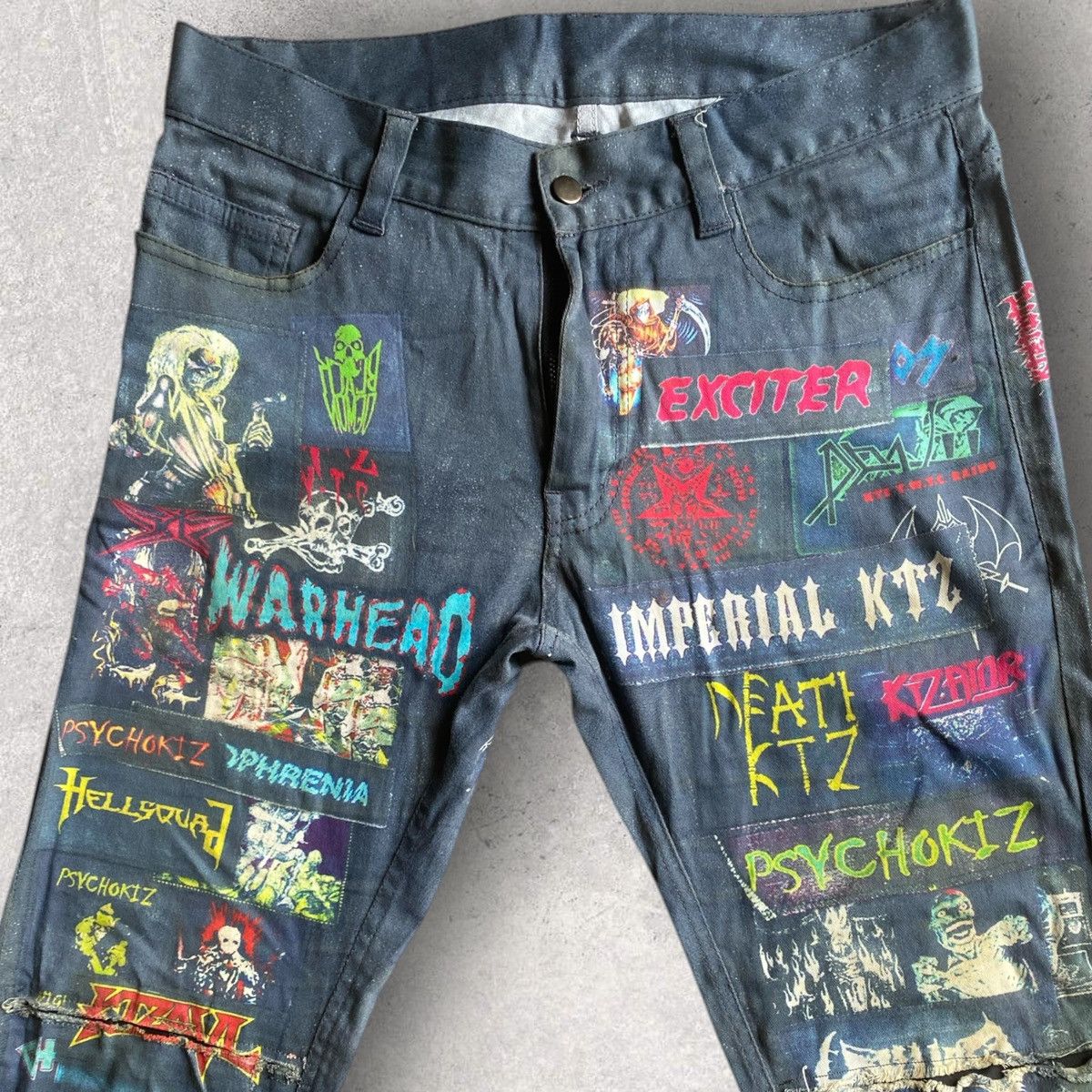 KTZ KTZ trompe l'oeil Metal Patchwork Pants Size US 30 / EU 46 - 1 Thumbnail