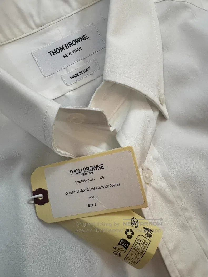 Thom Browne Thom Browne Fine Cotton Pure White Shirt Size US M / EU 48-50 / 2 - 4 Thumbnail