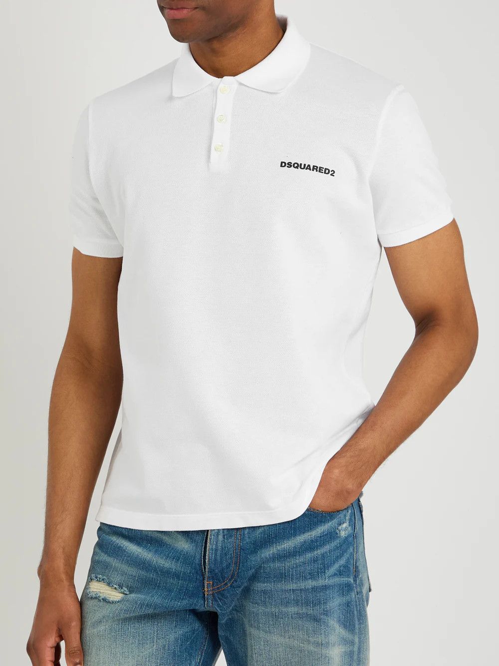 Dsquared2 o1mle0126 Regular Polo Shirt in White Size US XL / EU 56 / 4 - 2 Thumbnail