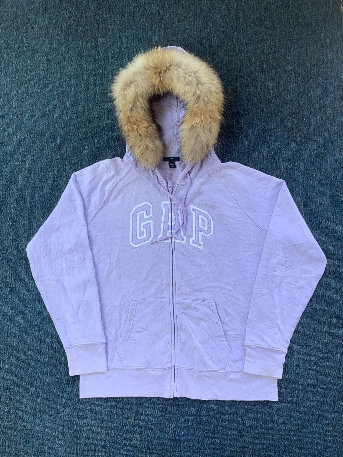 image of Beauty Beast x If Six Was Nine Gap Fur Ziphoodie in Purple, Men's (Size Large)