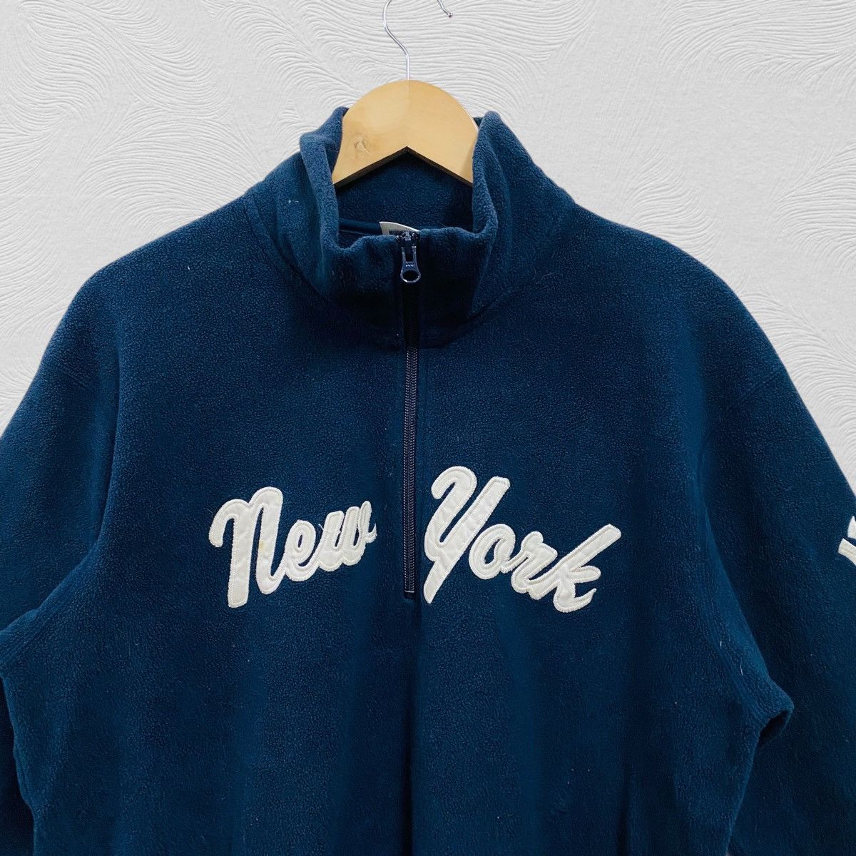 MLB Vintage new york yankees MLB fleece sweater half zipper Size US L / EU 52-54 / 3 - 2 Thumbnail