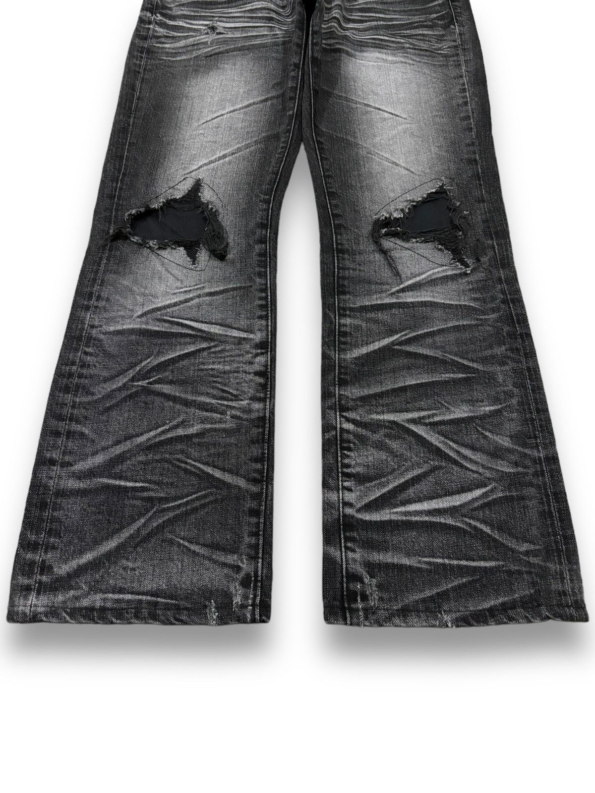 If Six Was Nine Vintage Japanese Brand Whiskers Faded Loose Distressed Jeans Size US 32 / EU 48 - 9 Thumbnail