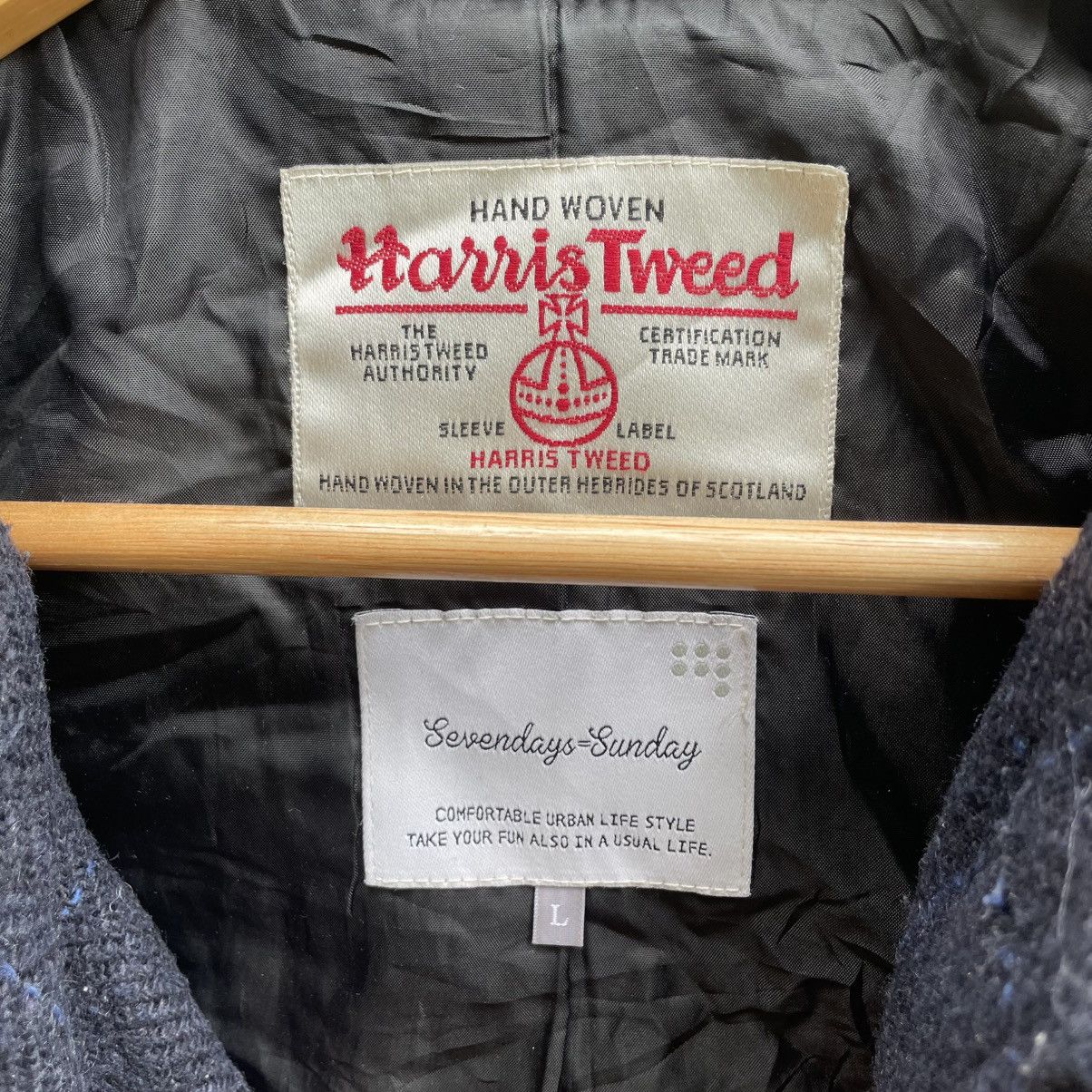Autumn Cashmere × Harris Tweed × Japanese Brand 💥Vintage Harris Tweed x Sevenday Sunday Plaid Duffle Coat Size US M / EU 48-50 / 2 - 5 Thumbnail