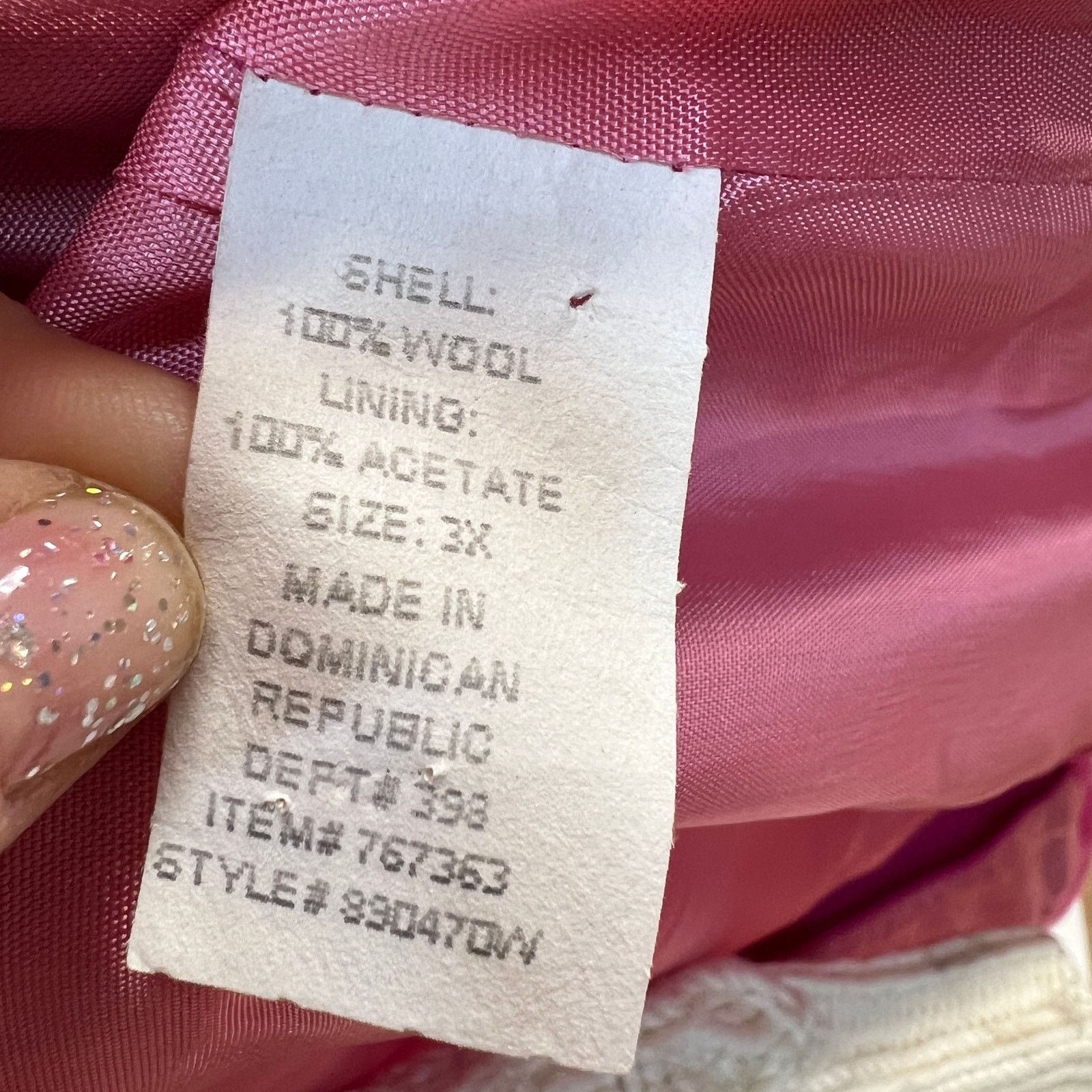 Other Marvin Richards Pink Wool Coat Size 3XL / US 20-22 - 9 Thumbnail