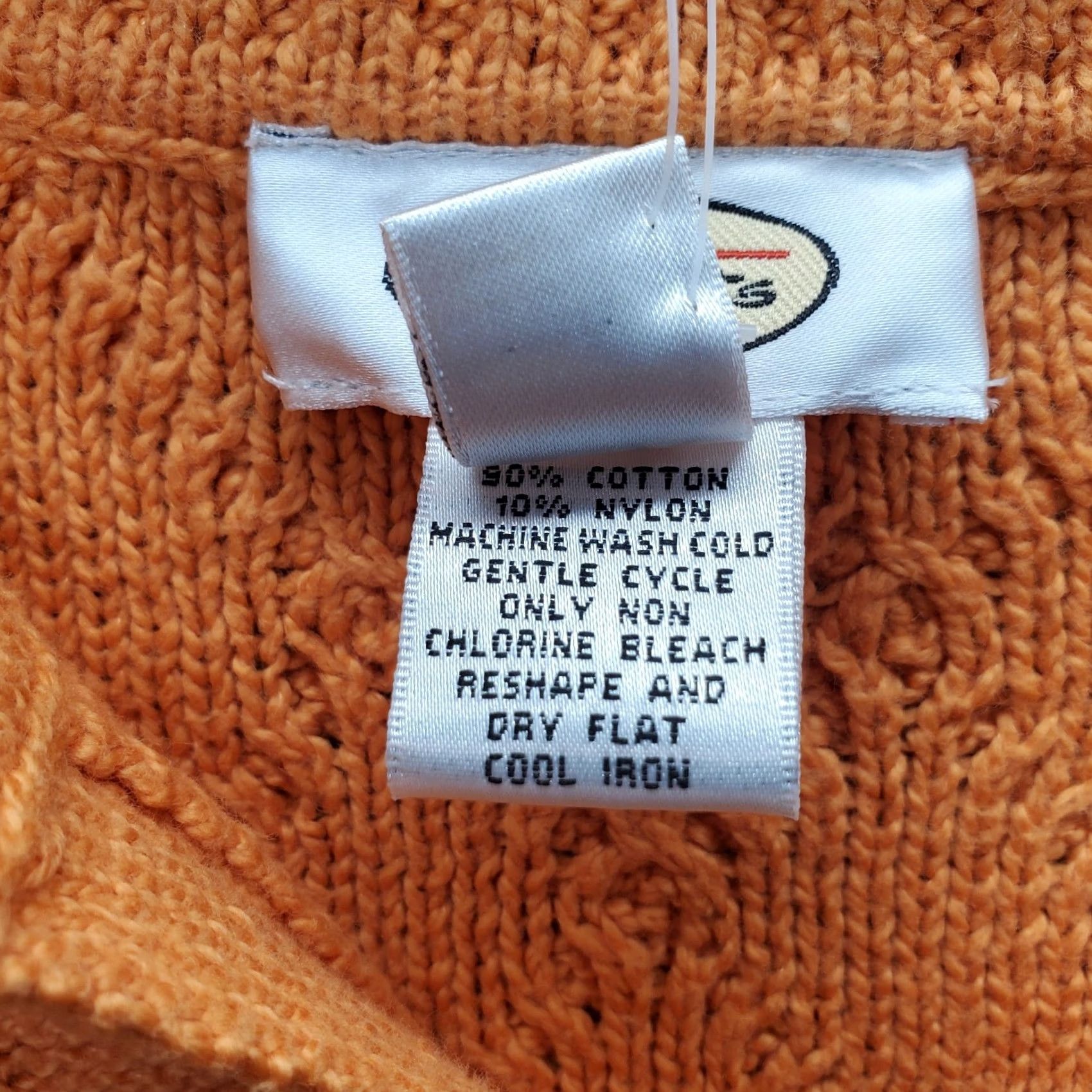 Talbots VINTAGE Talbots Sweater Womens XL Orange Cable-Knit V-Neck Pullover NOS Size XL / US 12-14 / IT 48-50 - 6 Thumbnail
