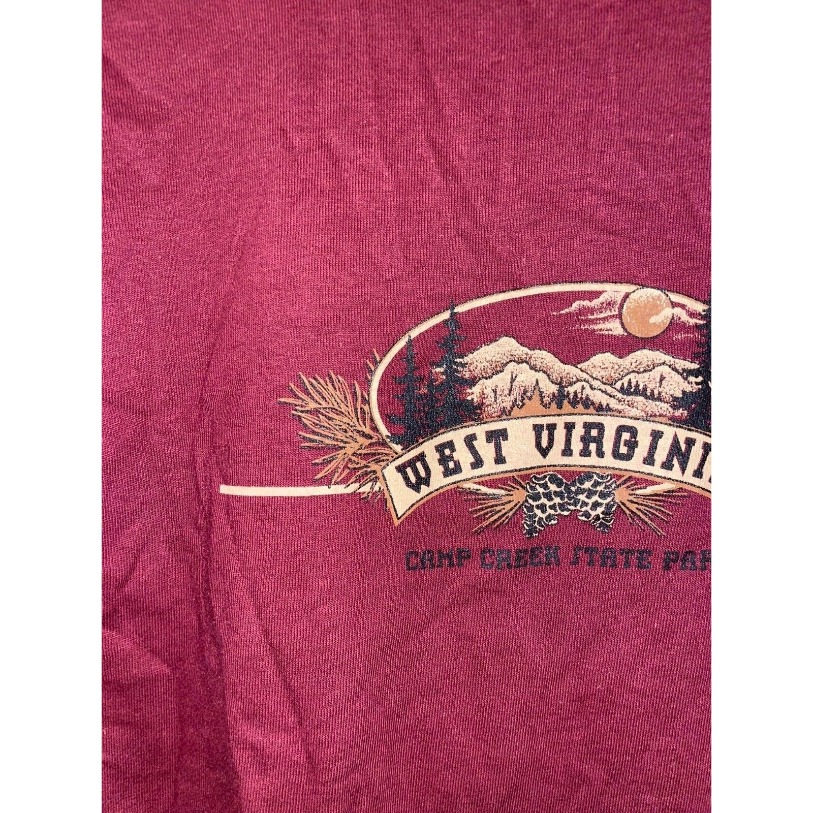 Jerzees Vintage West Virginia Shirt Camp Creek State Park Tee 90s M Size US M / EU 48-50 / 2 - 3 Thumbnail