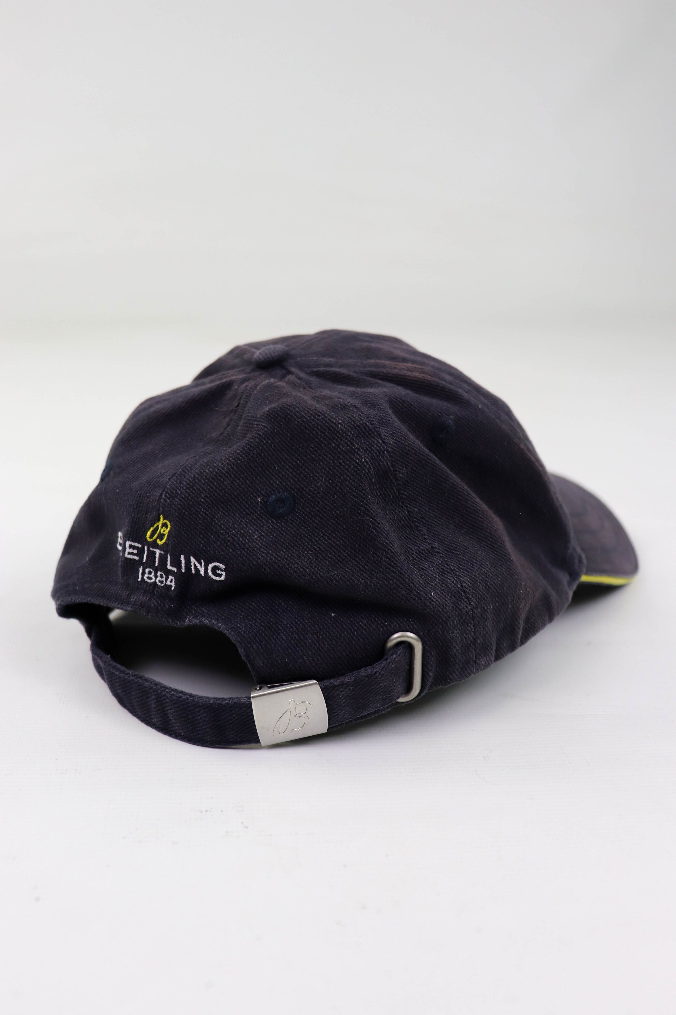 Breitling Breitling 00s Vintage Big Logo Sun Faded Navy Blue Cap Size ONE SIZE - 8 Thumbnail