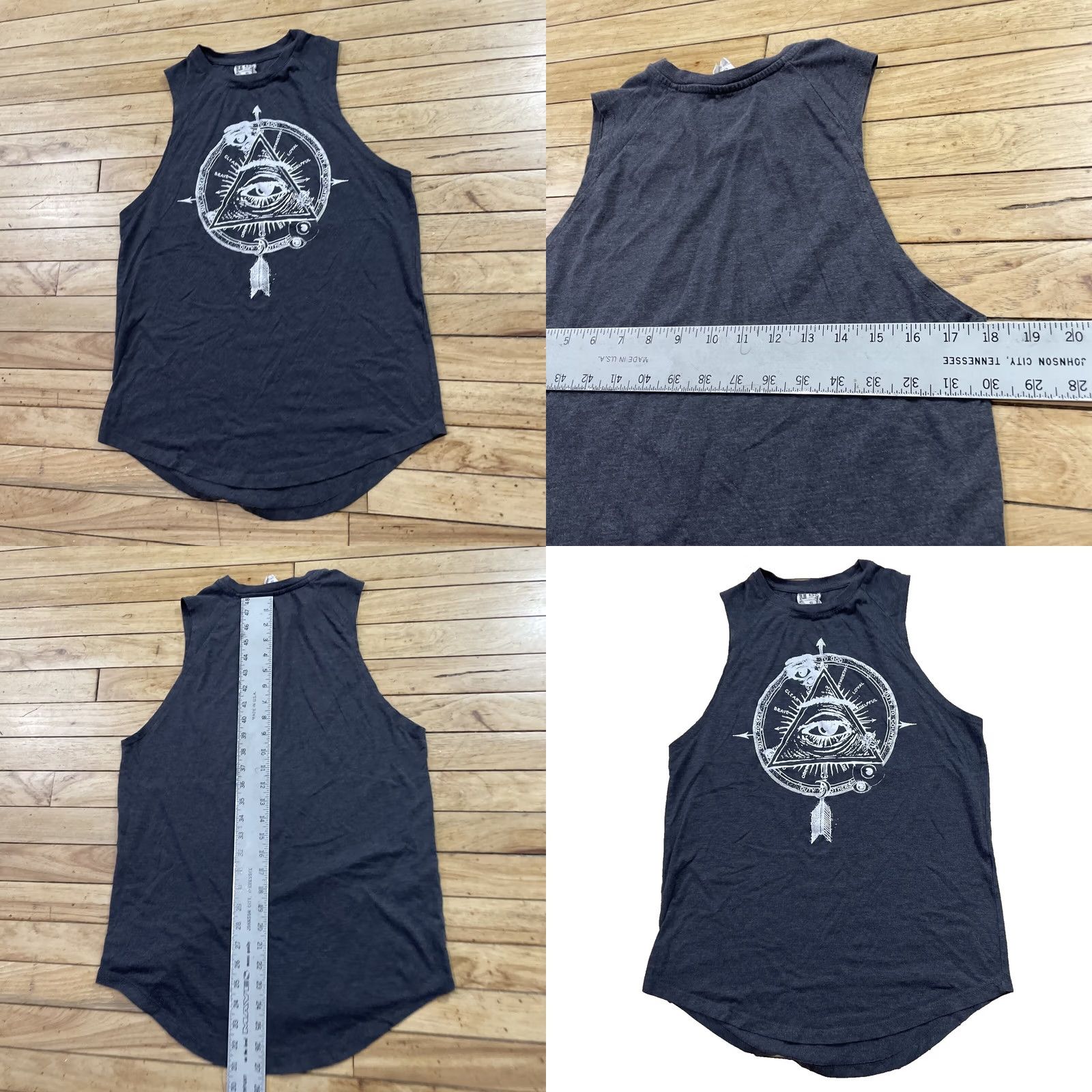 Vintage T BAR Tank Top Shirt Women S Gray Tribal Third Eye Graphic Whimsy Witchy Goth S Shirt Tank Womens Grey Tribal Third Eye Graphic Whimsy Goth S Size S / US 4 / IT 40 - 9 Thumbnail