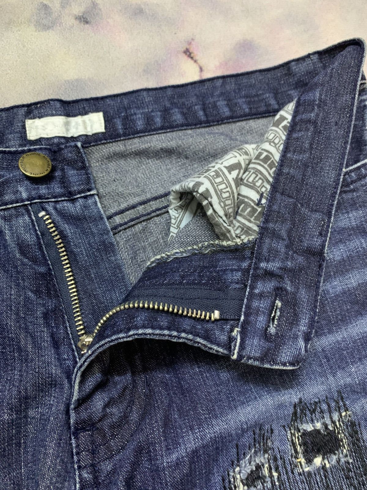 Number (N)ine Number (N)ine Distressed Paint Splatter Denim Size US 31 - 8 Thumbnail