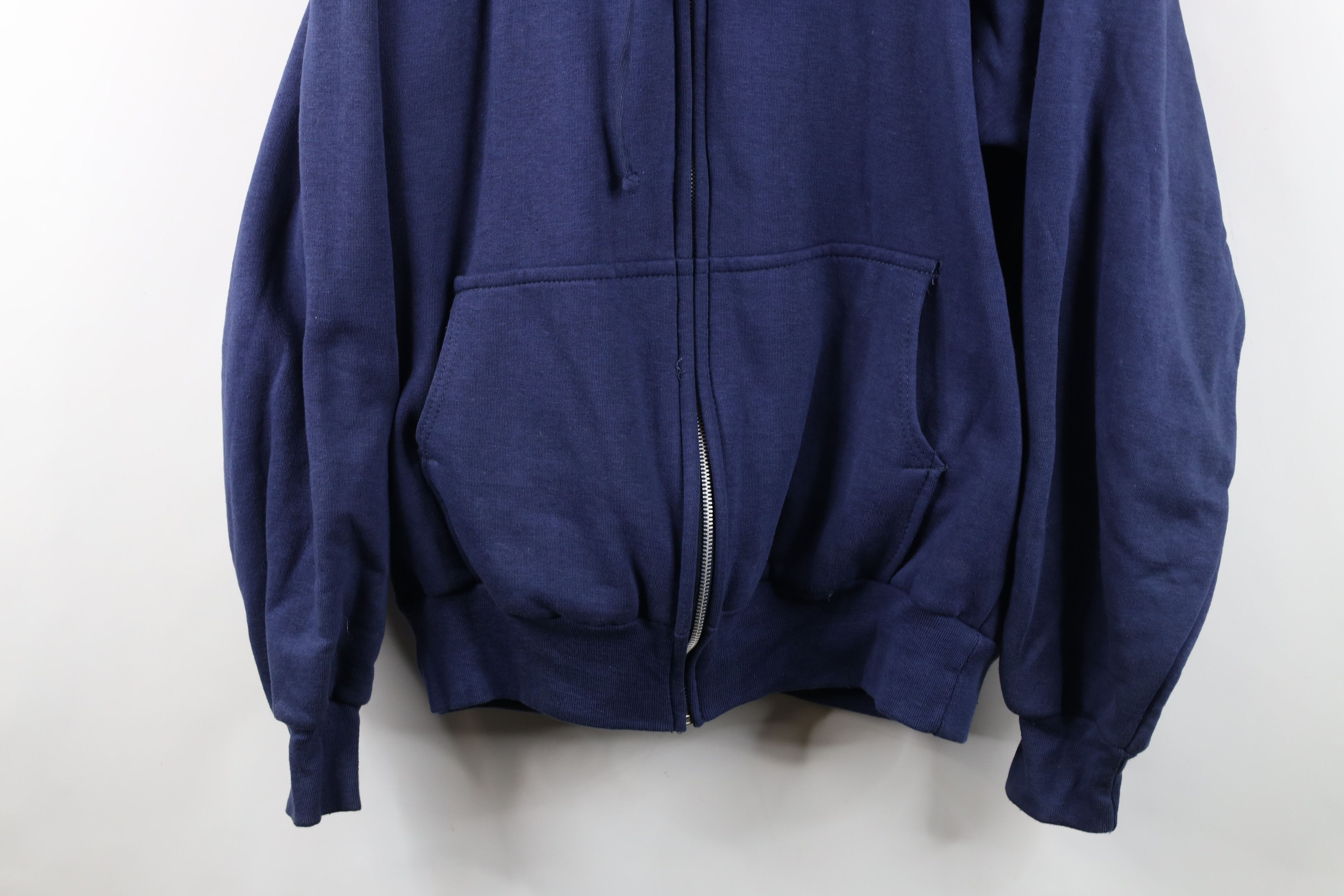 Vintage Vintage 90s Thermal Waffle Knit Lined Hoodie Sweatshirt Size US XL / EU 56 / 4 - 3 Thumbnail