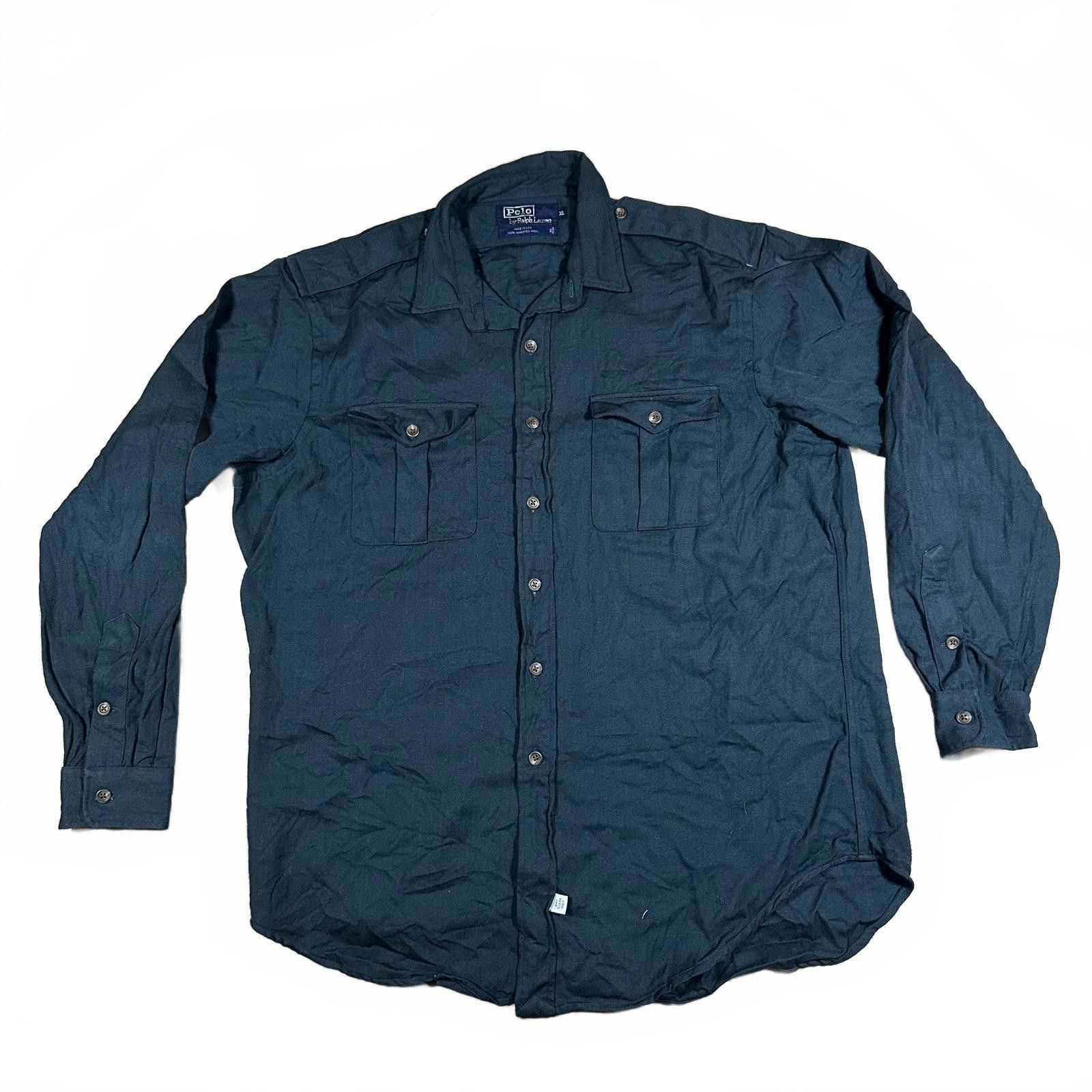 Other Vtg Polo Ralph Lauren wool shirt jacket green XL USA made Size US XL / EU 56 / 4 - 1 Thumbnail
