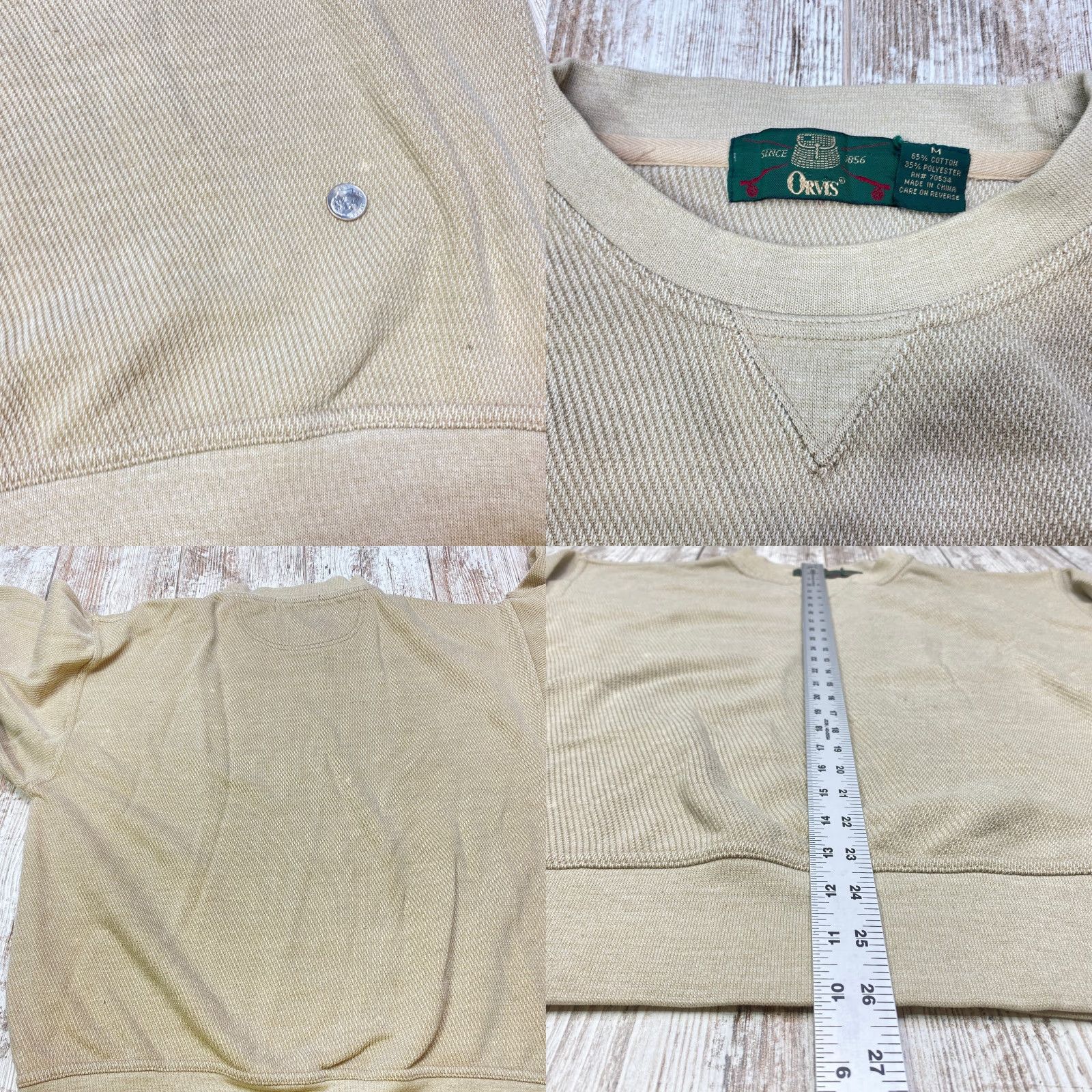 Orvis Orvis Sweatshirt Mens Medium Beige Heavyweight Crew Neck Long Sleeves 7518 Mens Size US M / EU 48-50 / 2 - 8 Thumbnail