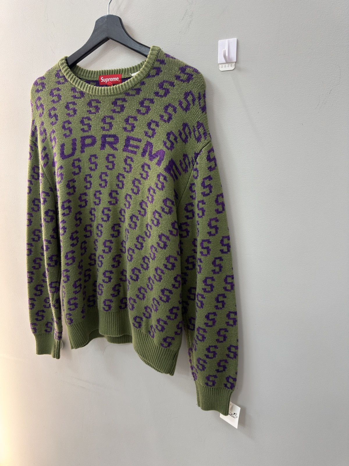 Supreme Supreme Olive and Purple Knitted Crewneck Sweater Size US S / EU 44-46 / 1 - 3 Thumbnail