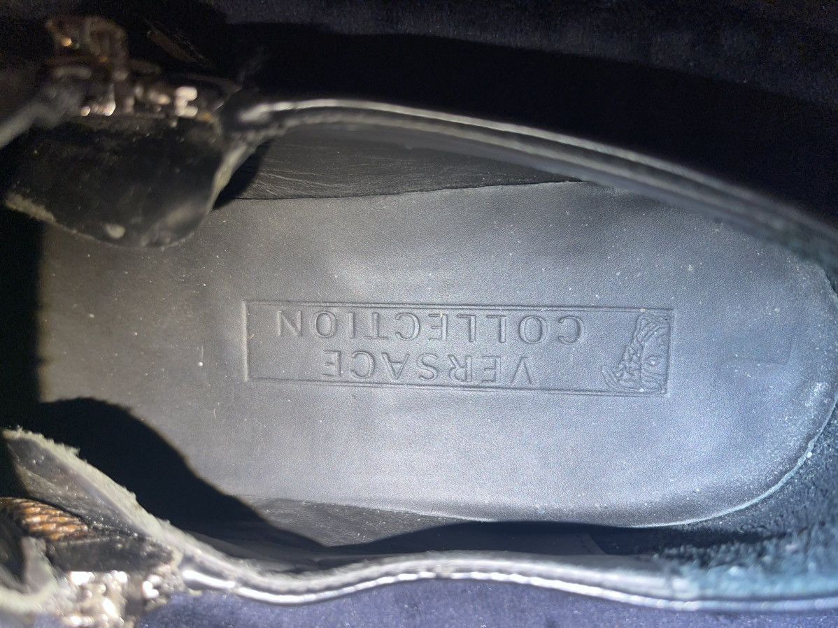 Versace Versace Black Leather Loafers Size US 11 / EU 44 - 3 Thumbnail