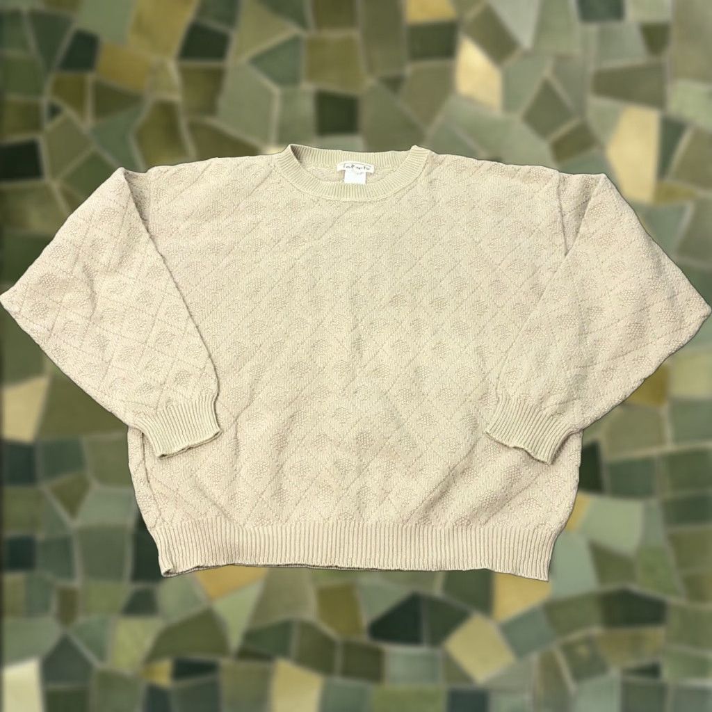 Talbots Talbots Sweater Women Medium Beige Knit Crew Neck Pullover Cotton Fall Winter Shirt Size M / US 6-8 / IT 42-44 - 1 Thumbnail