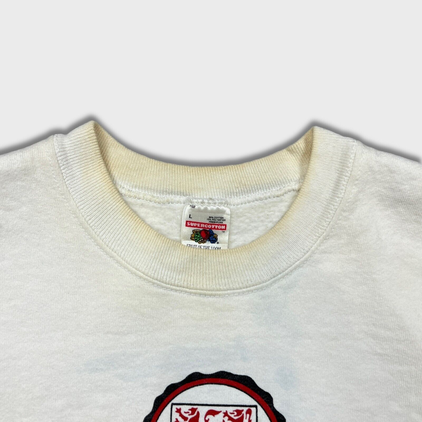 Vintage University of Waterloo Sweatshirt Large White Pullover 90s Size US L / EU 52-54 / 3 - 3 Thumbnail