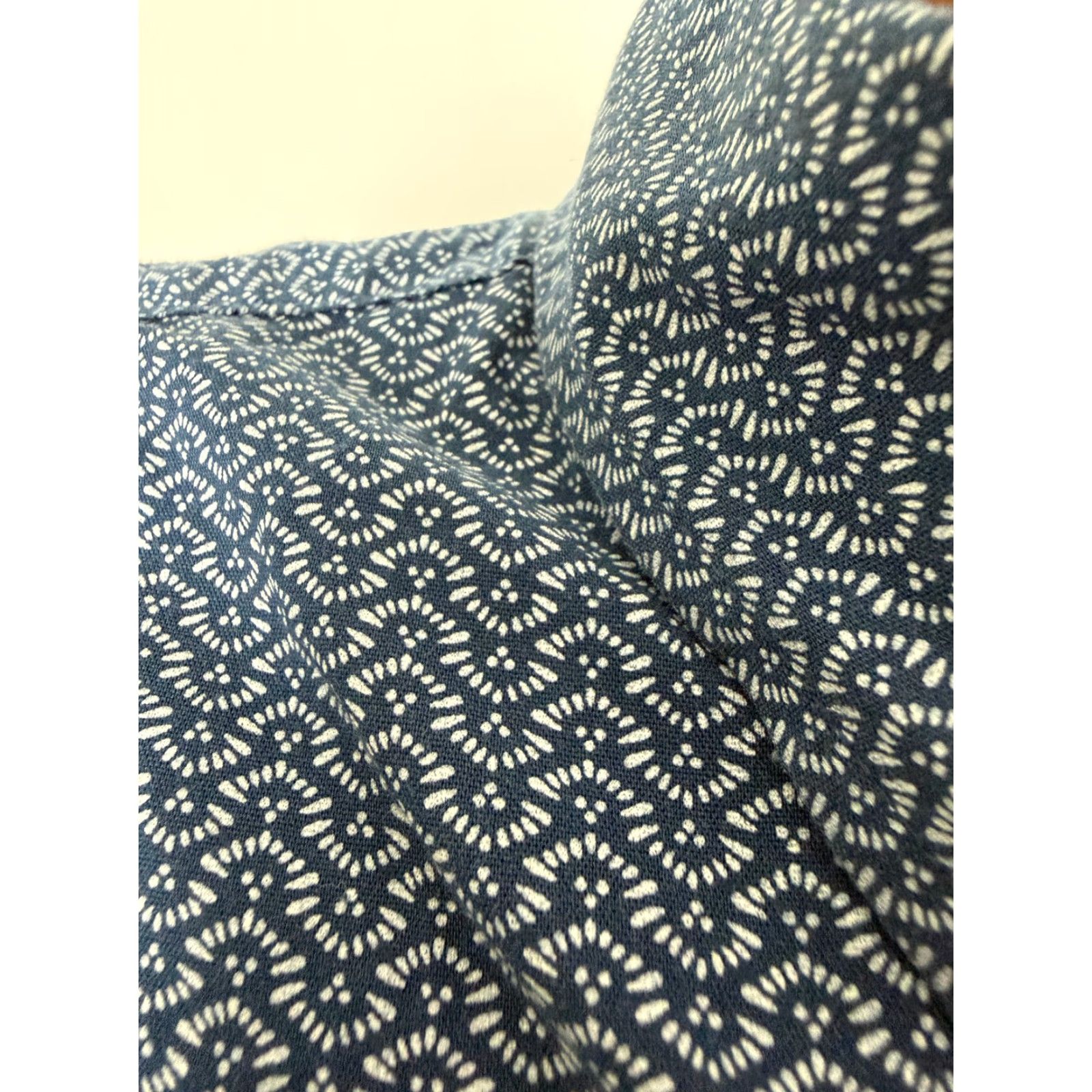 Dockers VINTAGE Dockers Shirt Men XXL Geometric Button-Up Navy Blue Cotton Polyester Elastane Stretch Pockets Travel Casual 90s 2XL Mens Size US XXL / EU 58 / 5 - 5 Thumbnail