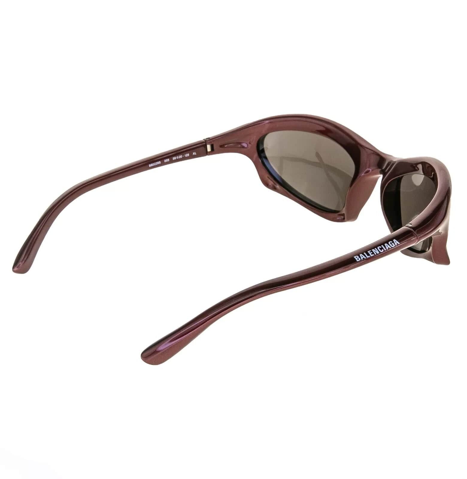 Balenciaga BALENCIAGA BAT 0229 Burgundy 005 Fashion Sunglasses BB0229 Size ONE SIZE - 2 Thumbnail