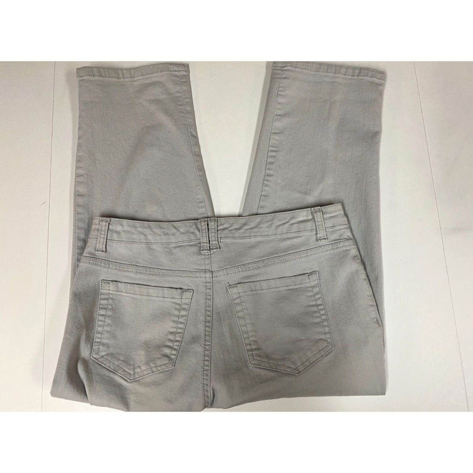 Vintage Style&co Womens Jeans 30x22 Gray Straight Capri Denim Cotton Blend Zipper Pockets Reserved Blemish Describe 90s Designer Womens Size 30" / US 8 / IT 44 - 4 Thumbnail