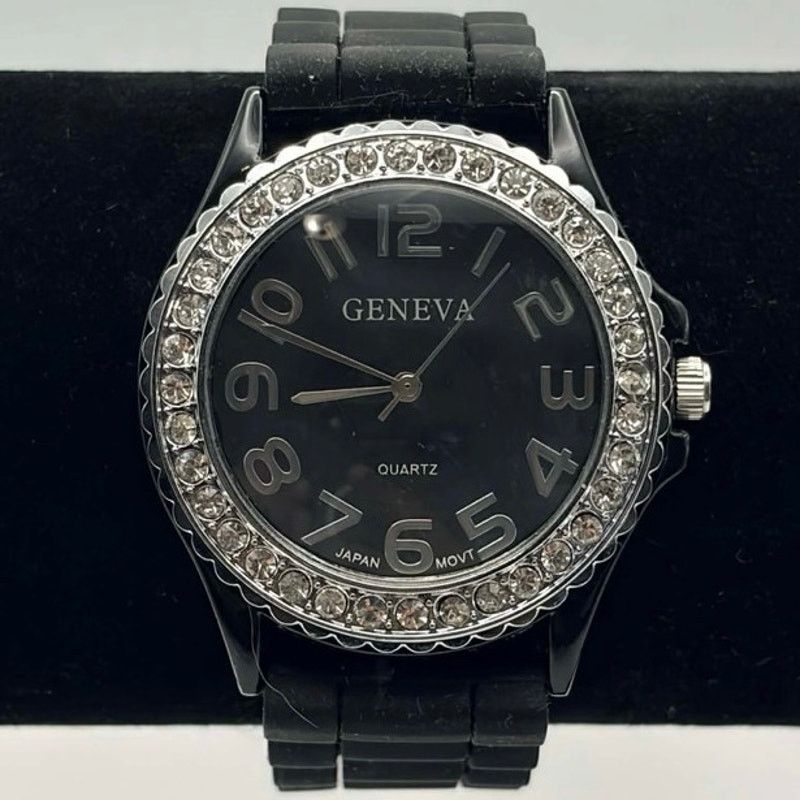 Geneva Black Geneva Men’s Watch Size ONE SIZE - 1 Thumbnail