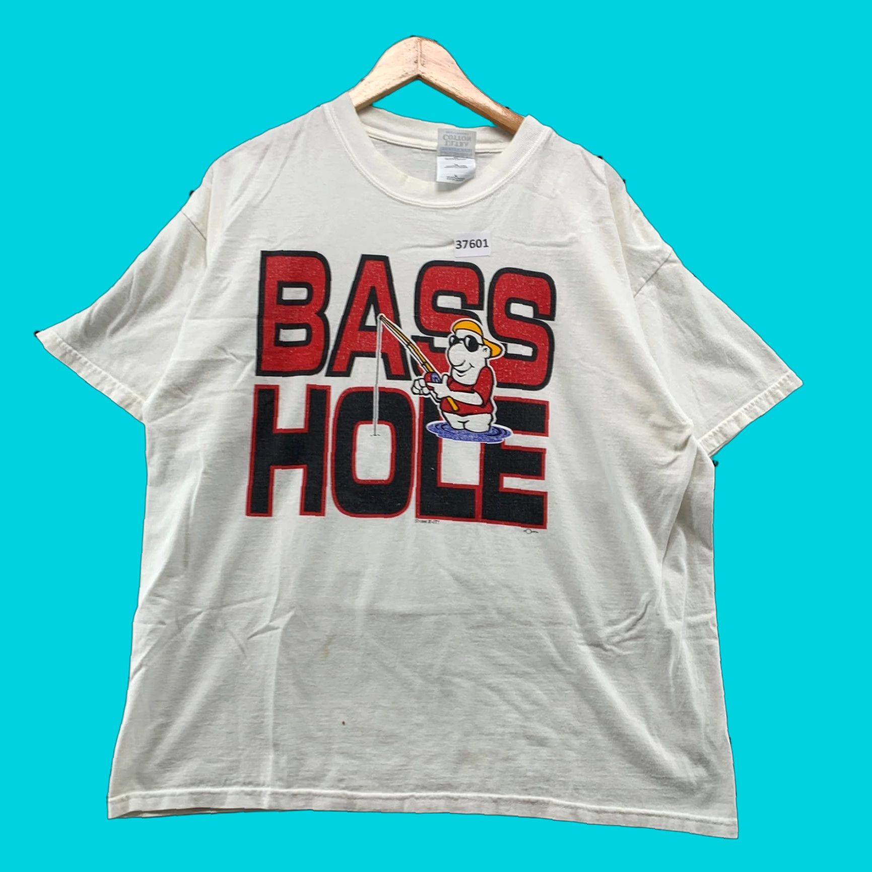 Vintage VINTAGE Bass Fishing Funny Graphic T-Shirt Mens XL White Short Sleeve Crew Neck 90s Size US XL / EU 56 / 4 - 1 Thumbnail