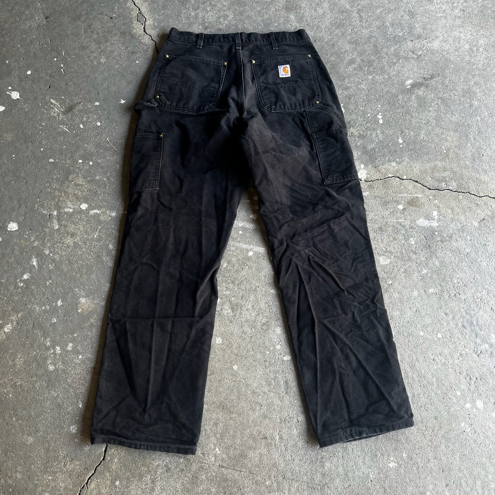 Carhartt × Vintage Carhartt black double knee work wear carpenter pants Size US 31 - 4 Thumbnail