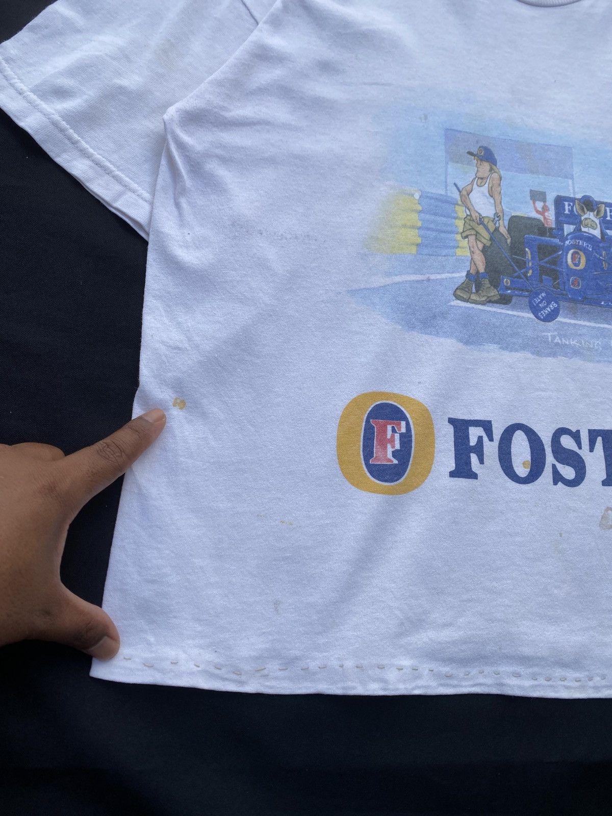 Vintage Rare Vintage 90s Foster’s Formula One Racing Team Tshirt Size US M / EU 48-50 / 2 - 14 Thumbnail