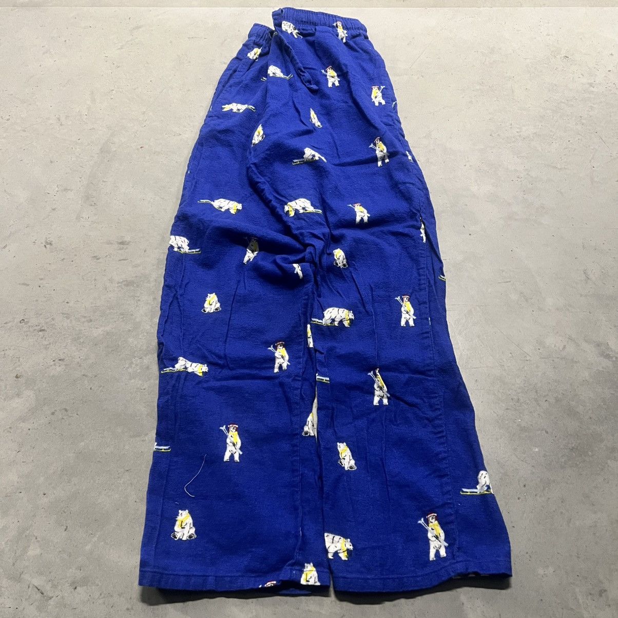 Japanese Brand × Vintage Crazy Vintage Y2K Baggy Sking Polar Bear Pajama Sweatpants! Size US 32 / EU 48 - 2 Thumbnail