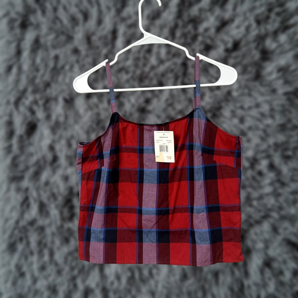 Vintage VINTAGE No Boundaries Tank Women M Red Plaid 90s Grunge Spaghetti Strap Camisole Shirt Adult Womens Size M / US 6-8 / IT 42-44 - 1 Thumbnail