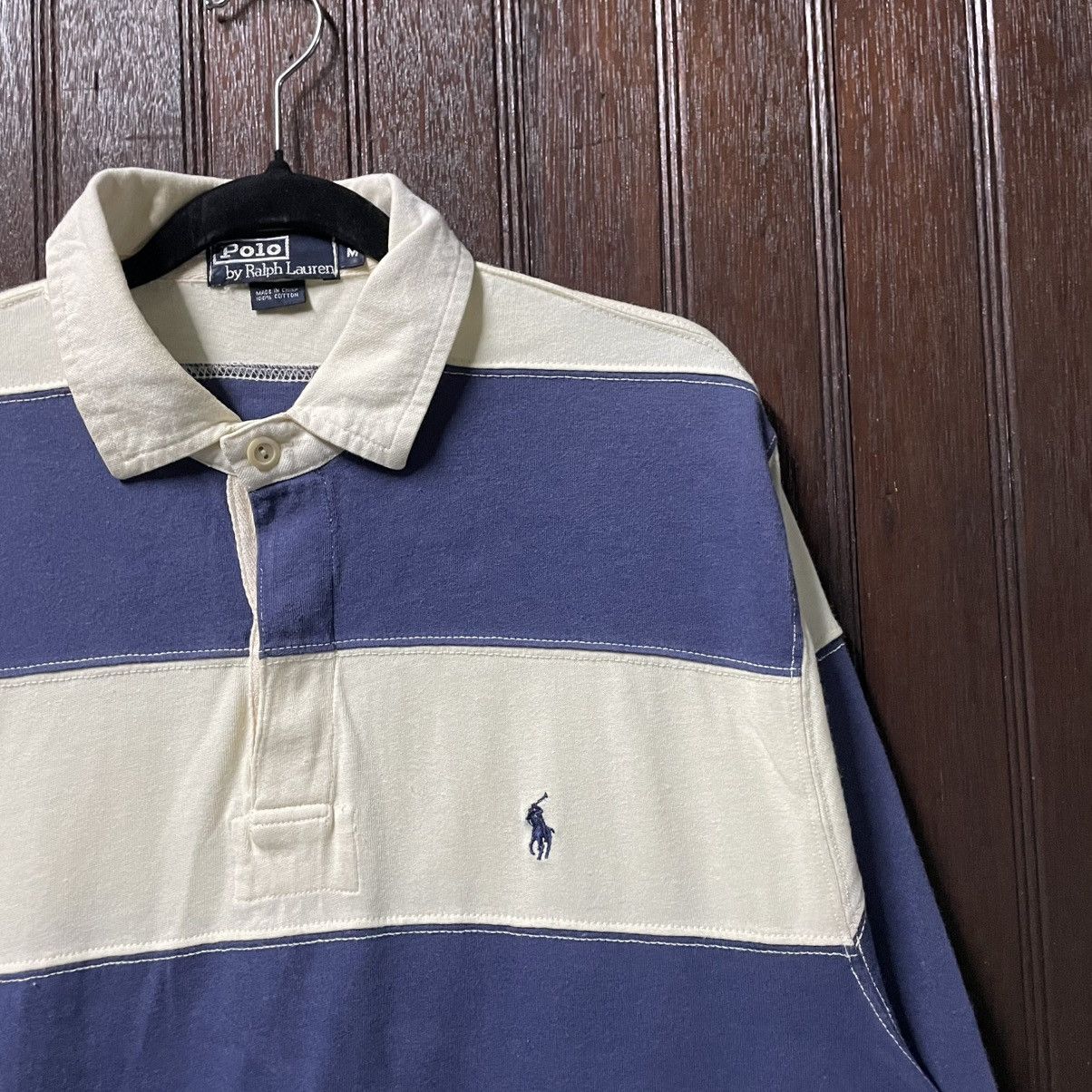 Polo Ralph Lauren 🔥Polo Ralph Lauren Small Pony Logo Striped Rugby Shirts Size US M / EU 48-50 / 2 - 5 Thumbnail