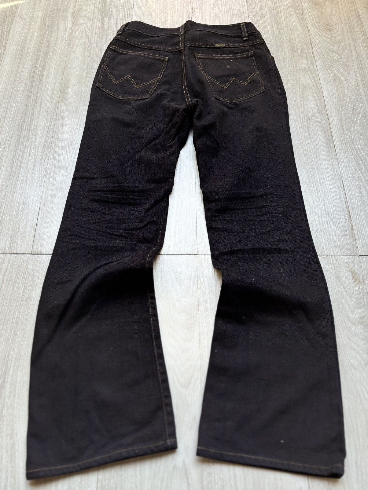 Japanese Brand Wrangler lace up flare jeans Size US 27 - 3 Thumbnail