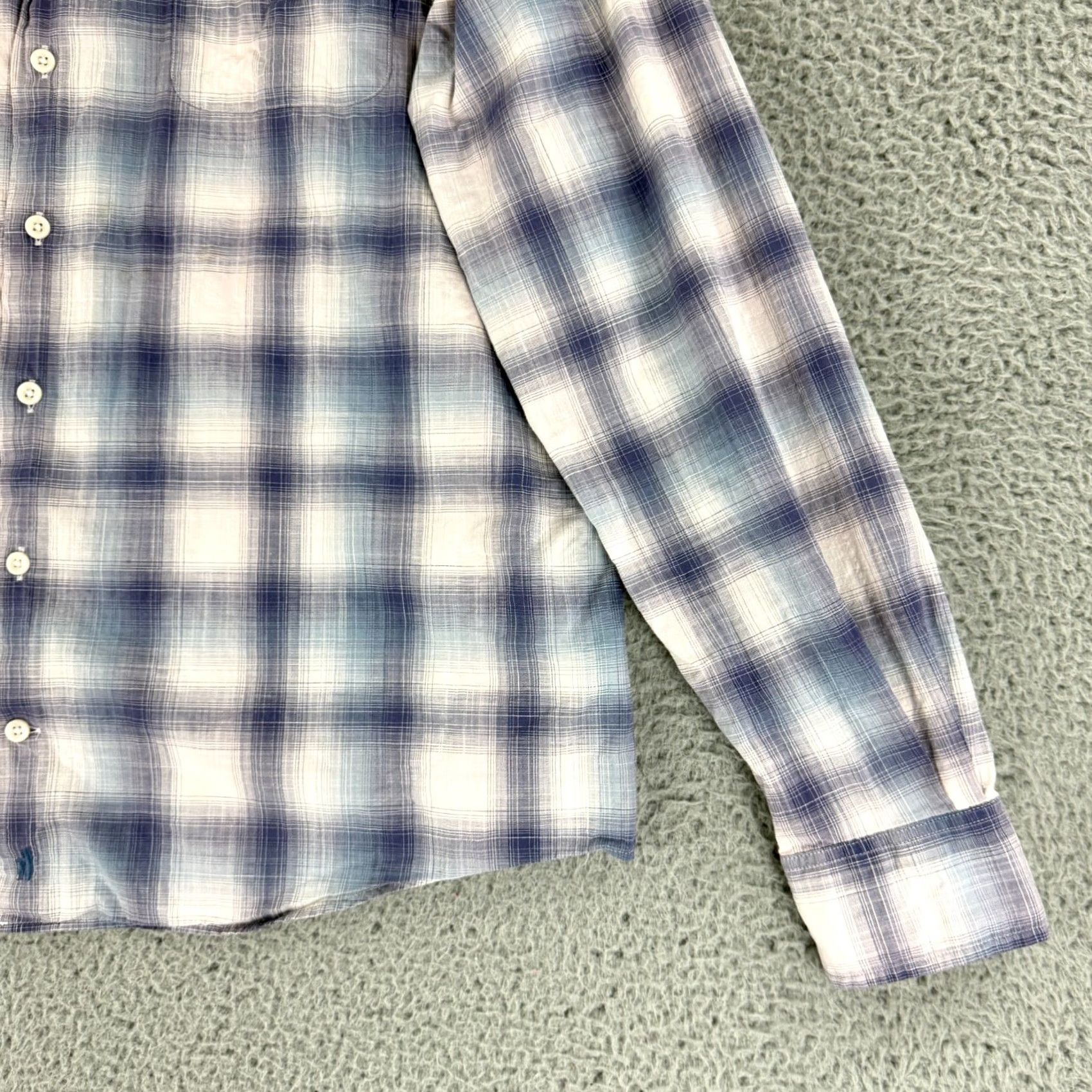 johnnie-O johnnie-O Coby Button-Up Shirt Mens XL Blue Plaid Long Sleeve Casual Shirt Size US XL / EU 56 / 4 - 3 Thumbnail
