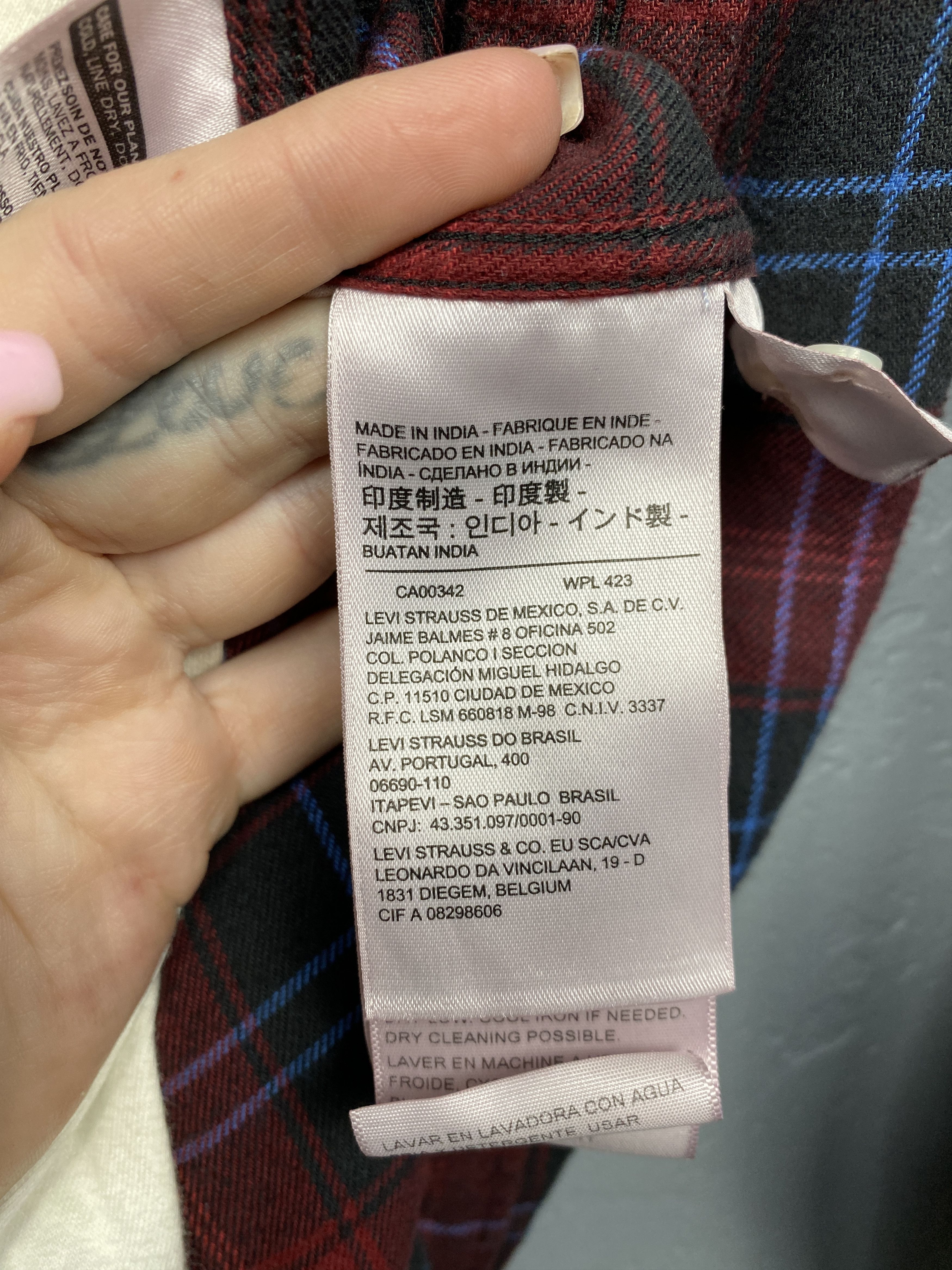 Flannel Levi's Vintage Mens Flannel Plaid Shirt Size US M / EU 48-50 / 2 - 5 Thumbnail