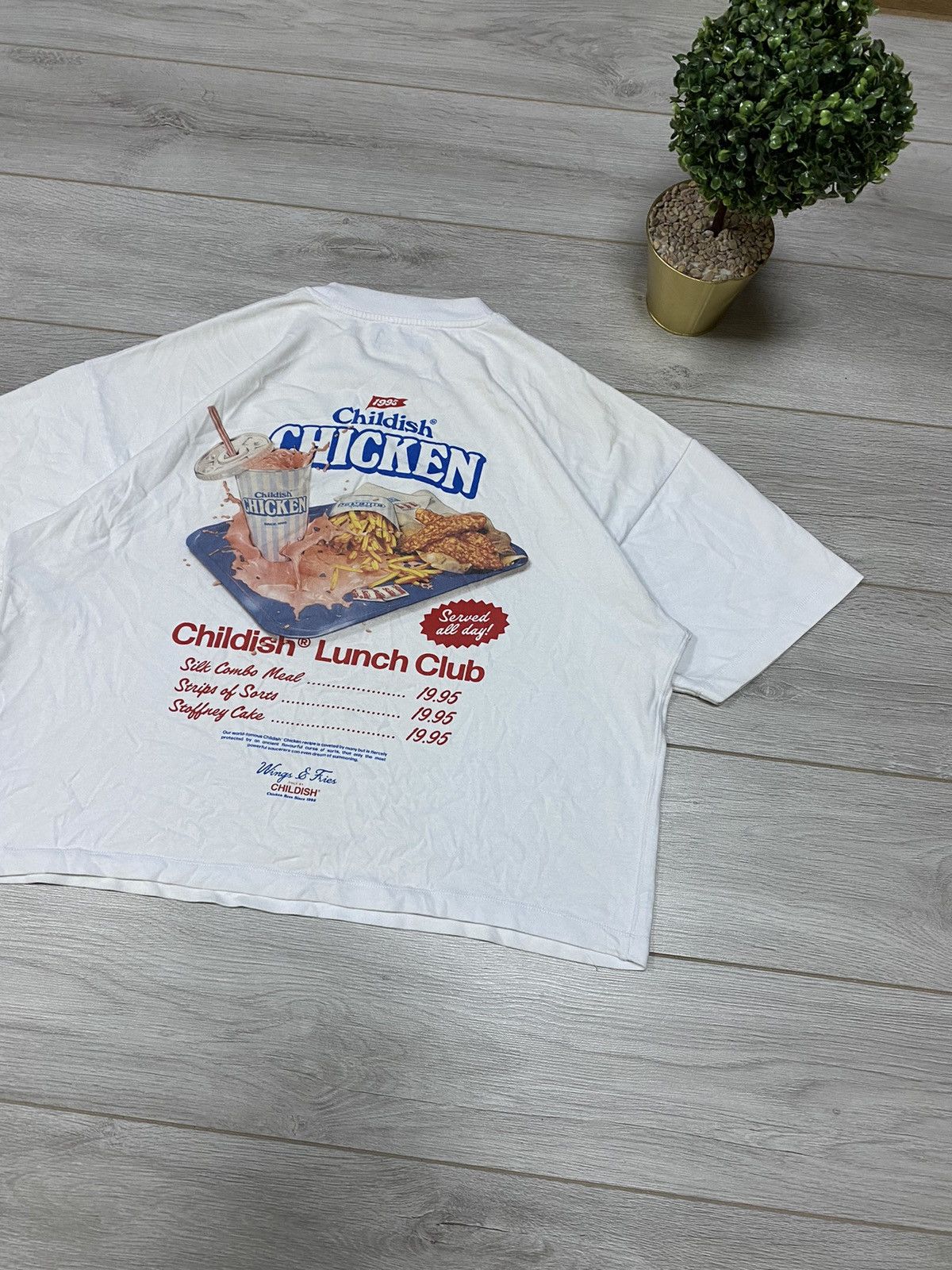 Vintage Childish RARE vintage Chicken Lunch club t-shirt oversize Size US XL / EU 56 / 4 - 10 Thumbnail