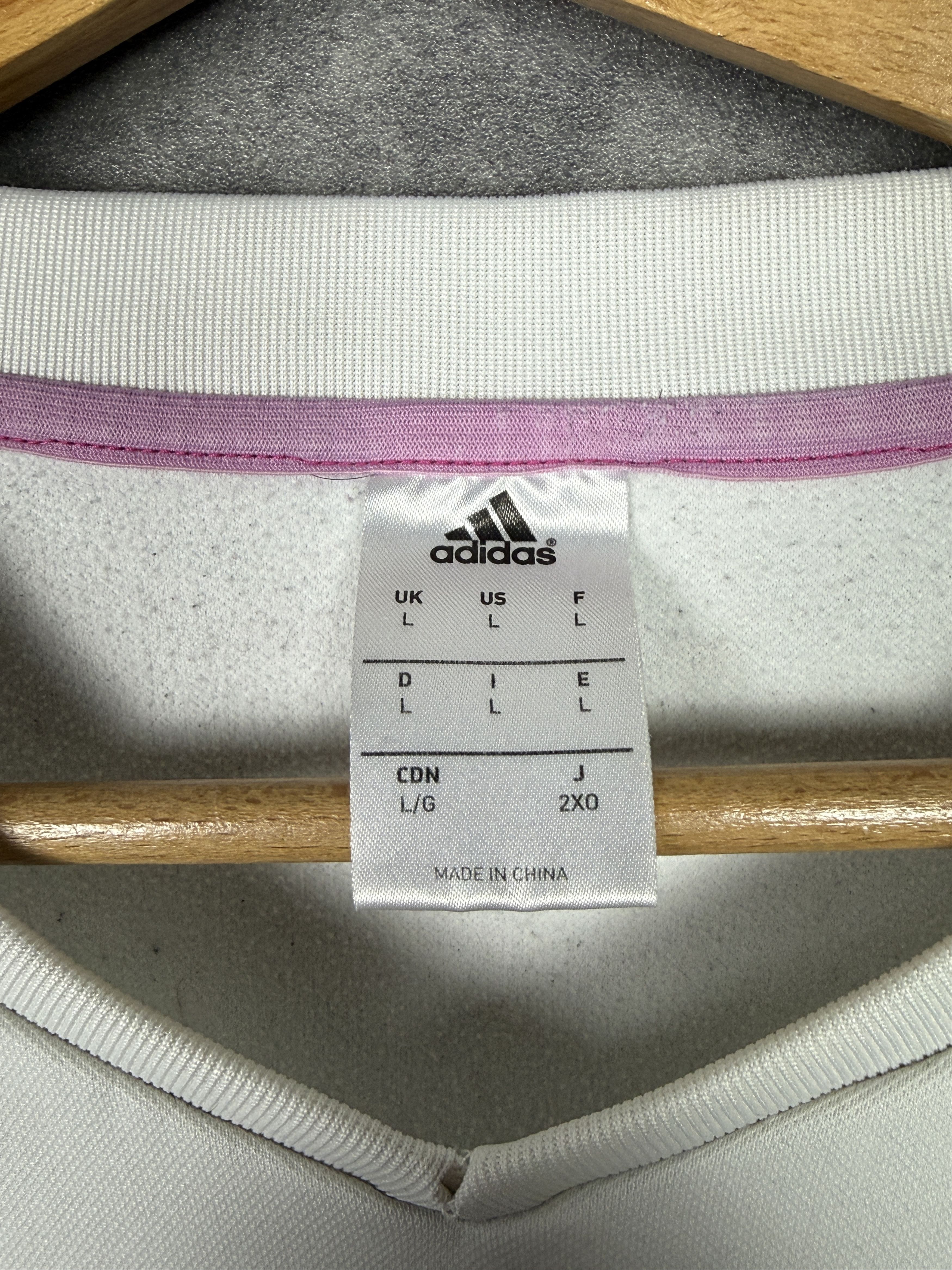 Adidas Adidas Real Madrid polyester sweatshirt white with stripes Size US L / EU 52-54 / 3 - 5 Thumbnail