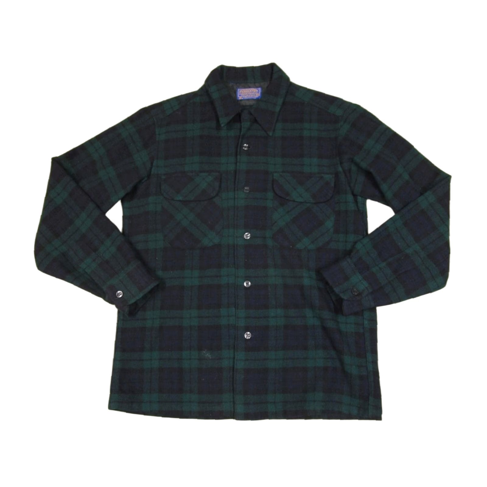 Pendleton Vintage Pendleton Board Shirt Men M Green Blackwatch Tartan Plaid Wool Flannel Button-Up Shirt Boys? Size US M / EU 48-50 / 2 - 1 Thumbnail
