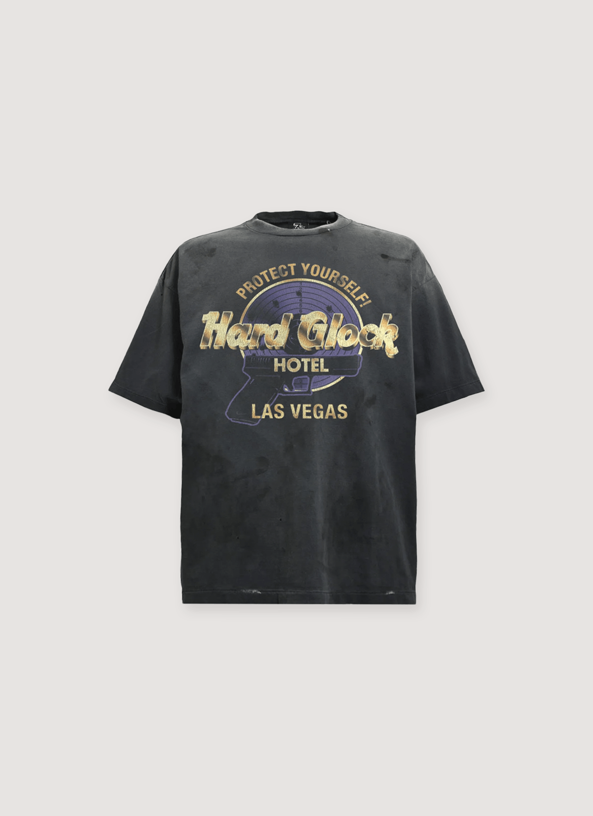 TRIPLE SEVENS Hard Glock Tee Vintage Black Size US M / EU 48-50 / 2 - 1 Thumbnail