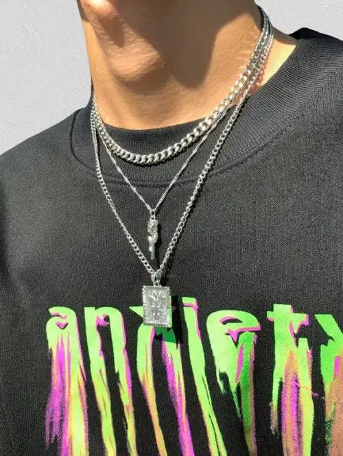Japanese Brand 3pcs Rose Charm Necklace Size ONE SIZE - 3 Thumbnail