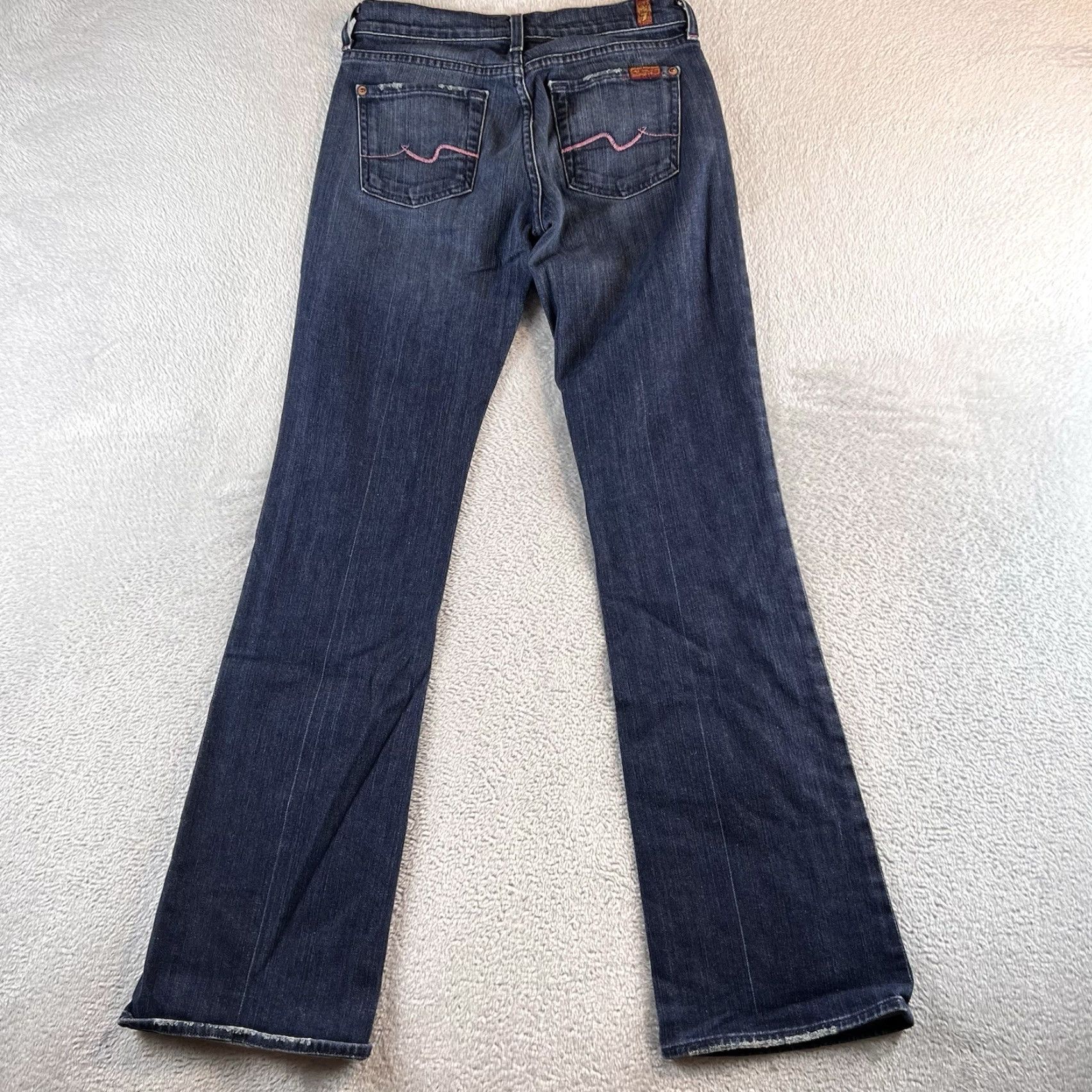 7 For All Mankind VINTAGE 7 For All Mankind Bootcut Jeans Women’s 25 Low Rise Dark Wash Blue Denim Size 42" / US 20 - 2 Thumbnail