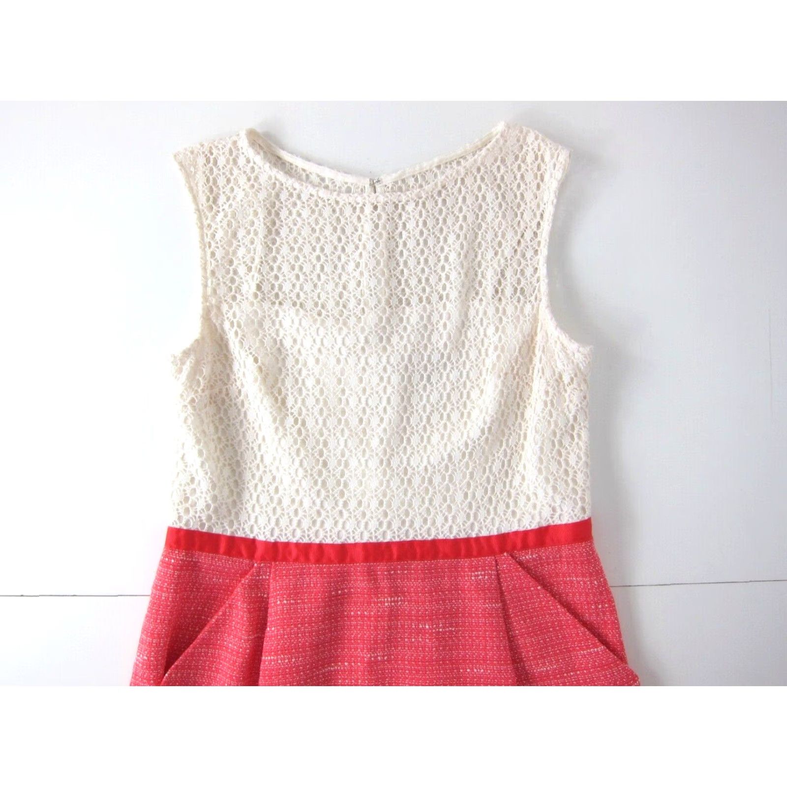 Vintage Studio One New York Ivory Pink Knit Tweed Shift Sheath Tank Sun Dress 12 Size XL / US 12-14 / IT 48-50 - 3 Thumbnail
