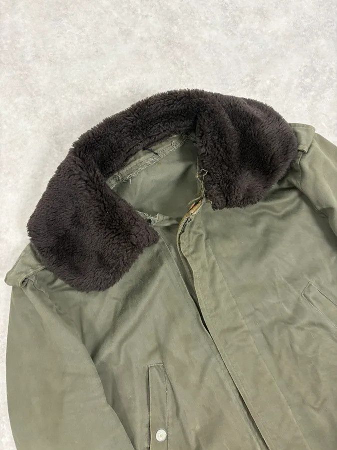 Vintage 1960s U.S. Army Khaki Military Fur Collar Jacket Size US S / EU 44-46 / 1 - 5 Thumbnail