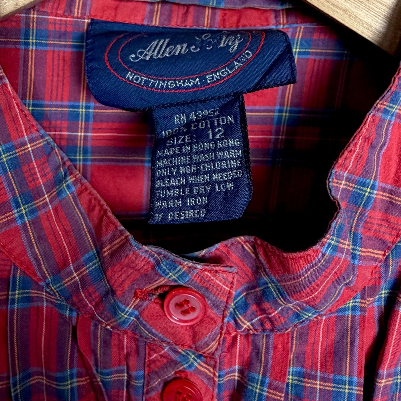 Allen Solly Vintage Allen Solly Dress Sz 12 Red Plaid Pleated Cottage Size XL / US 12-14 / IT 48-50 - 7 Thumbnail