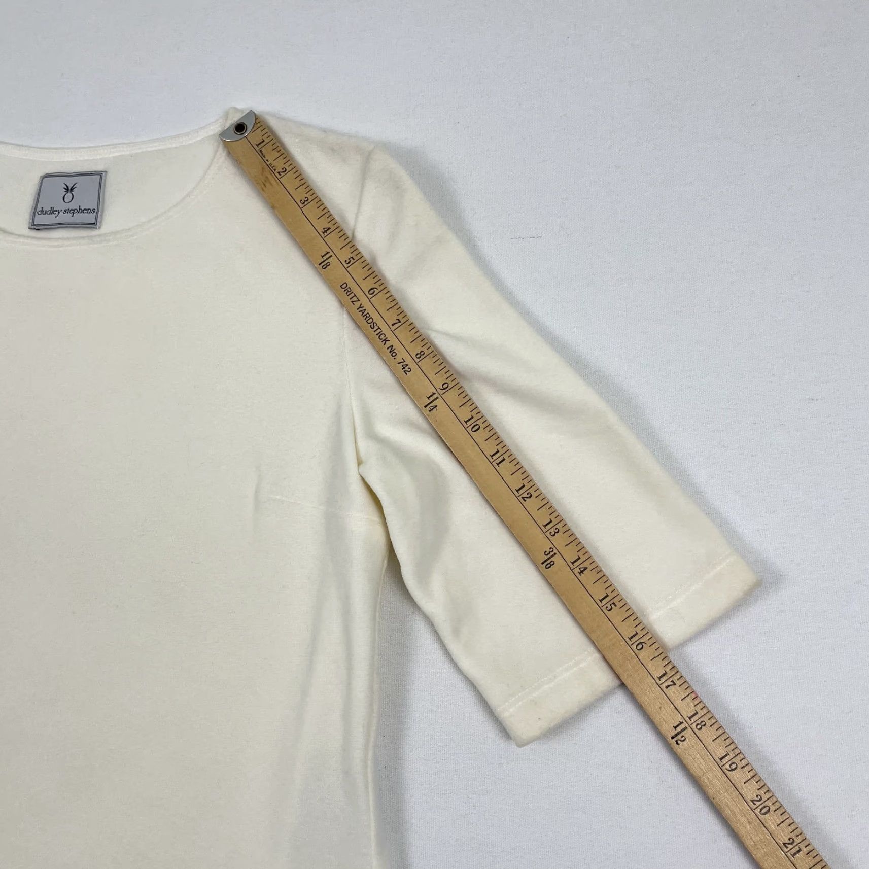 Vintage Dudley Stephens Sweater Shirt Womens Ivory White Fleece 1/2 Sleeve Pullover XL Casual Size XL / US 12-14 / IT 48-50 - 5 Thumbnail