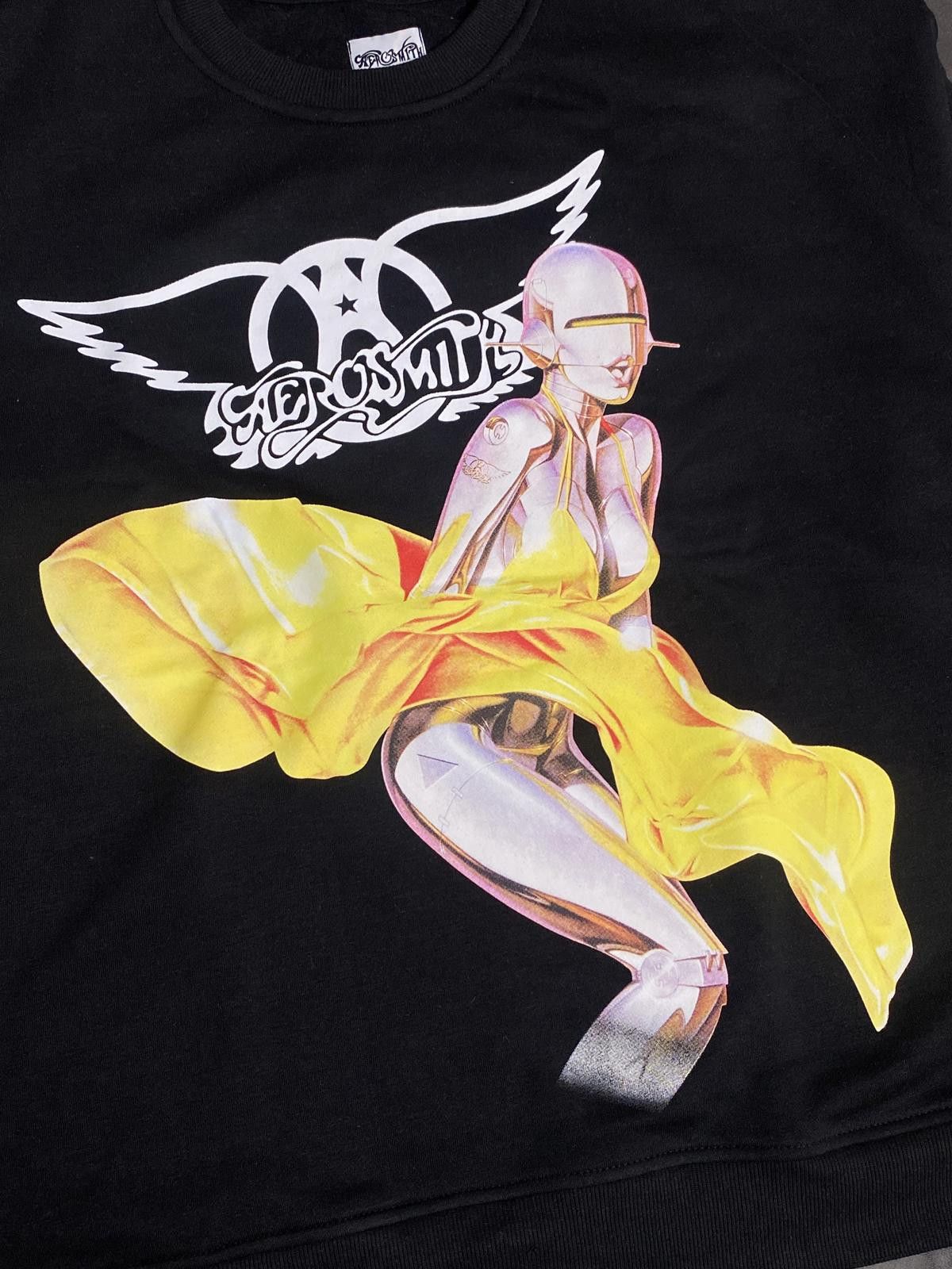 Japanese Brand Rare Aerosmith Sorayama Just Push Play Sweater Black Medium Size US M / EU 48-50 / 2 - 2 Thumbnail