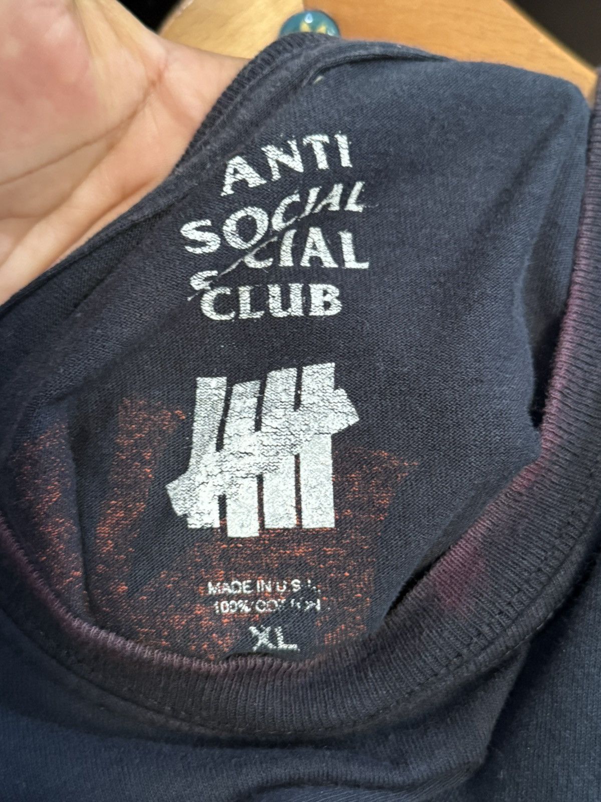 Anti Social Social Club × Undefeated × Vintage Anti Social Social Club X undefeated Paranoid Sun Faded Tee Size US XL / EU 56 / 4 - 8 Thumbnail