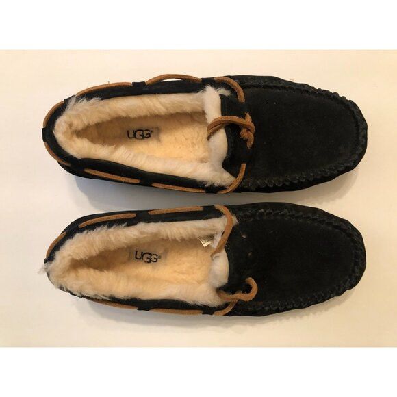 Ugg UGG women's suede shearling moccasin slippers 5612 size: 8 Size US 8 / IT 38 - 4 Thumbnail