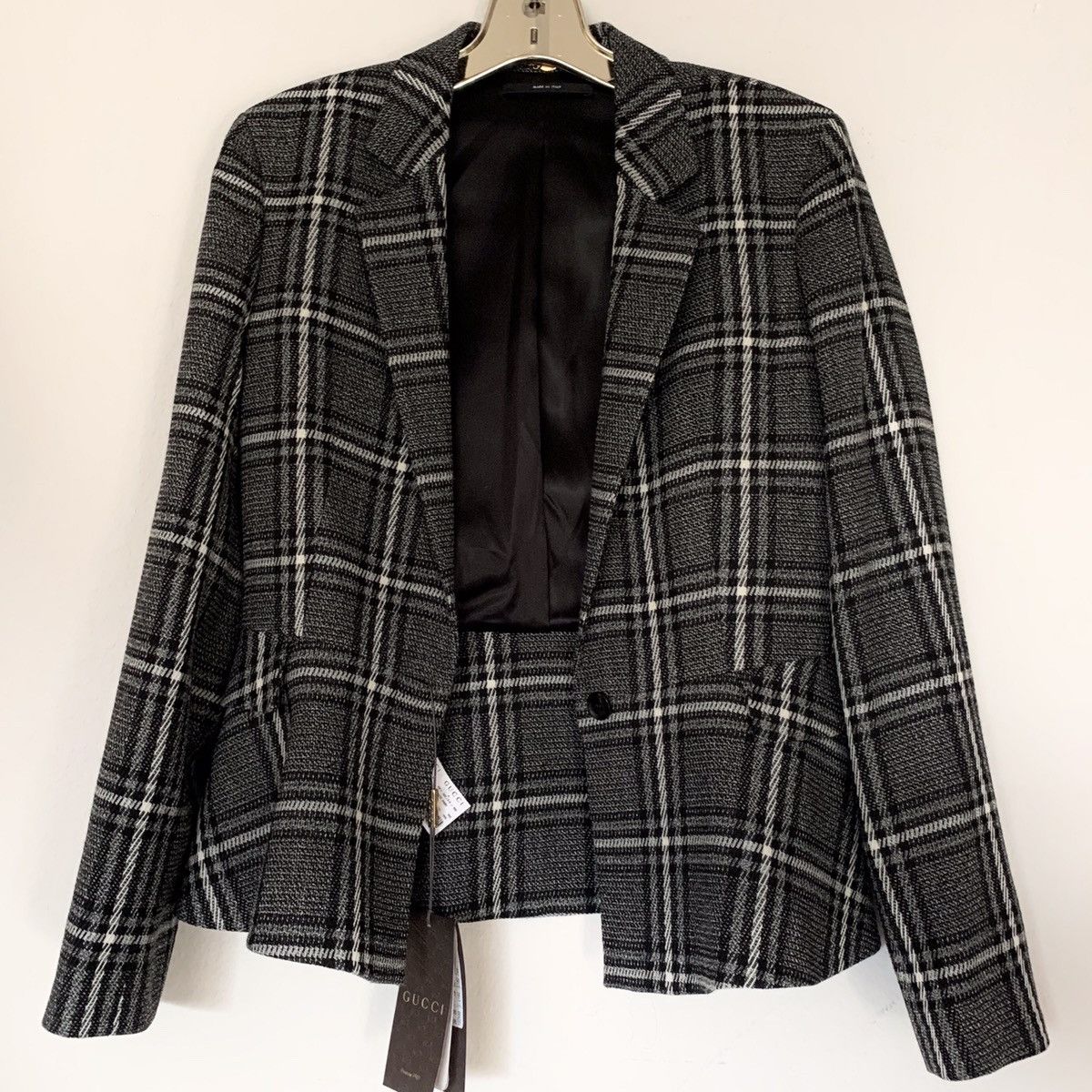Gucci Gucci plaid wool blazer peplum Size S / US 4 / IT 40 - 18 Thumbnail
