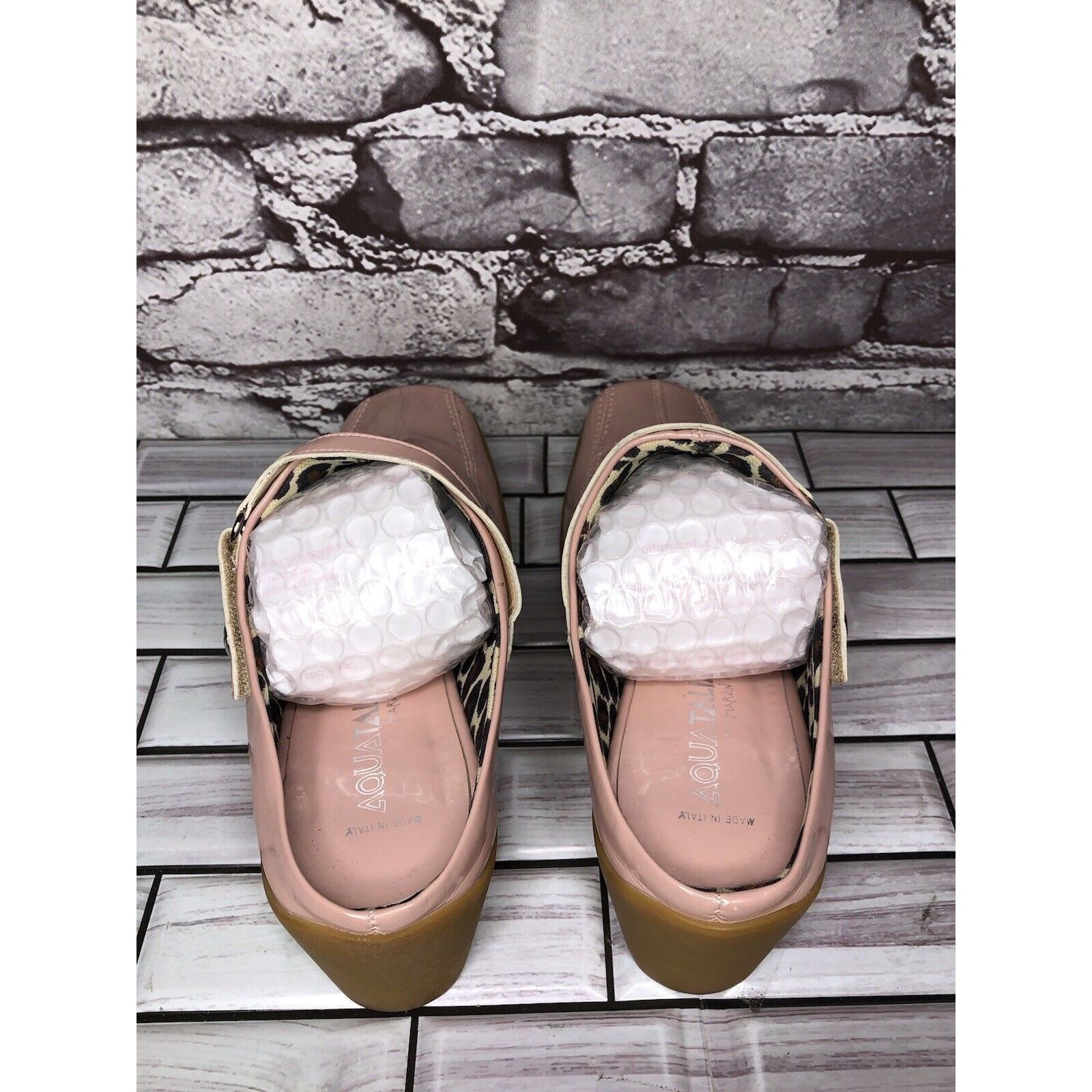 Aquatalia AQUATALIA Pink Patent Leather Square Toe Heel Mules Shoes Wo Size US 8 / IT 38 - 22 Thumbnail