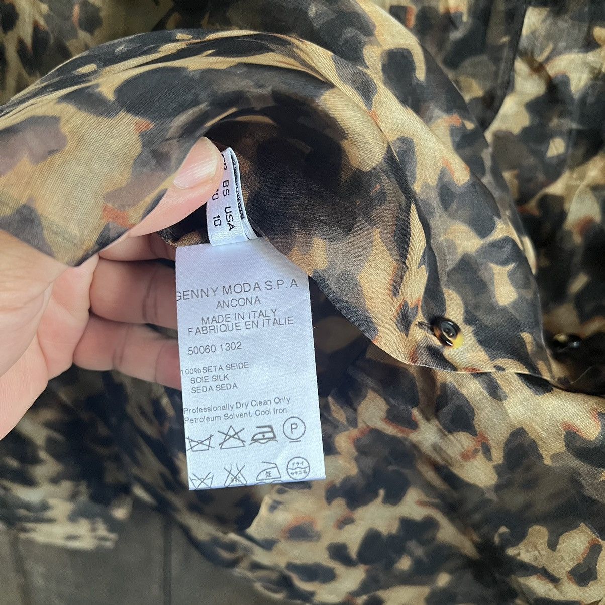 Designer Genny Camo Silk Shirt Size M / US 6-8 / IT 42-44 - 5 Thumbnail