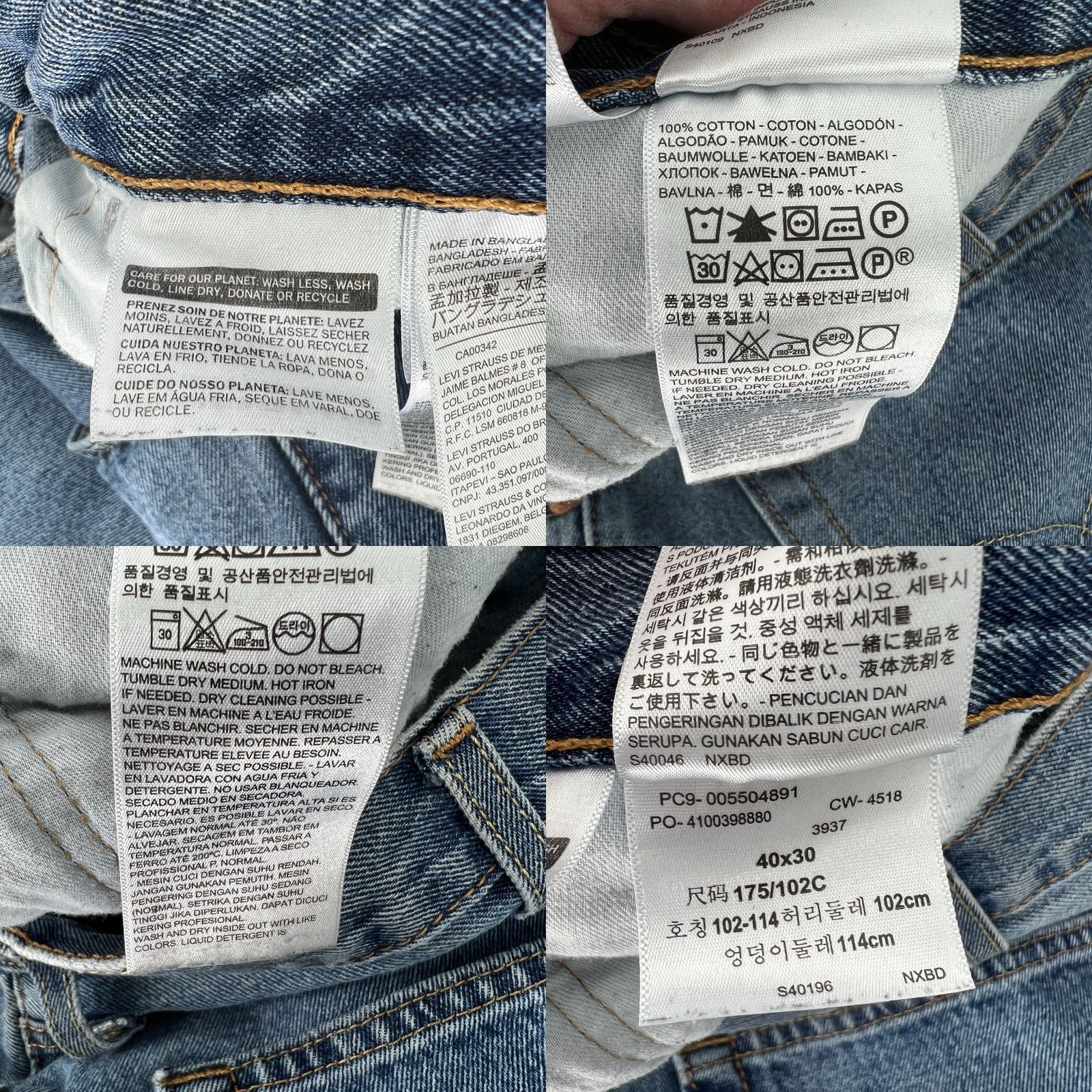 Levi's VINTAGE Levi's 550 Jeans Mens 40x30 Blue Light Wash Relaxed Fit Tapered 5-Pocket Denim Cotton Zip Closure Mens Size US 40 / EU 56 - 8 Thumbnail